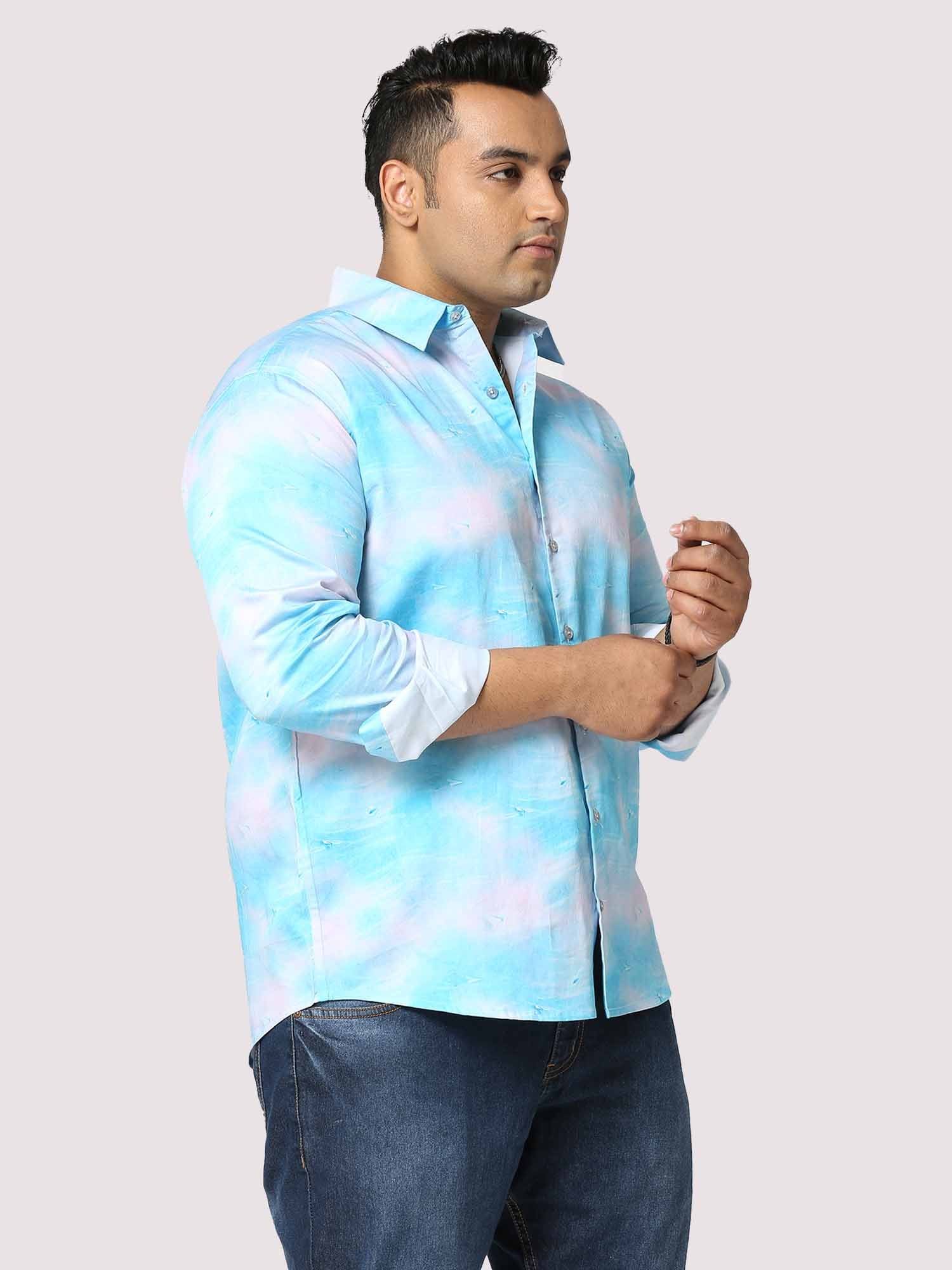 Cloud Print Sky Digital Printed Full Sleeve Men's Plus Size - Guniaa Fashions