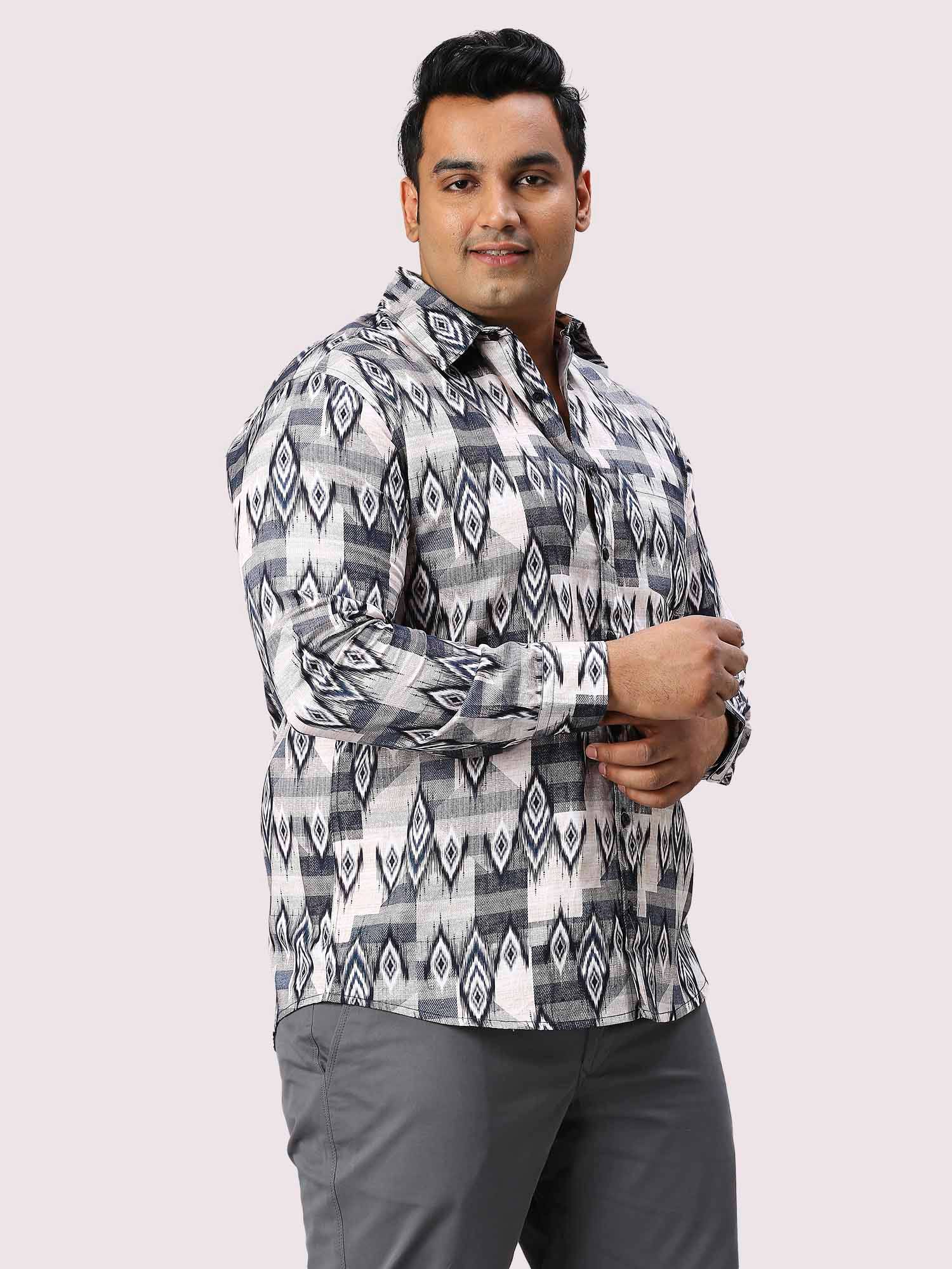 Comet Digital Printed Shirt Full Sleeve Men's Plus Size - Guniaa Fashions