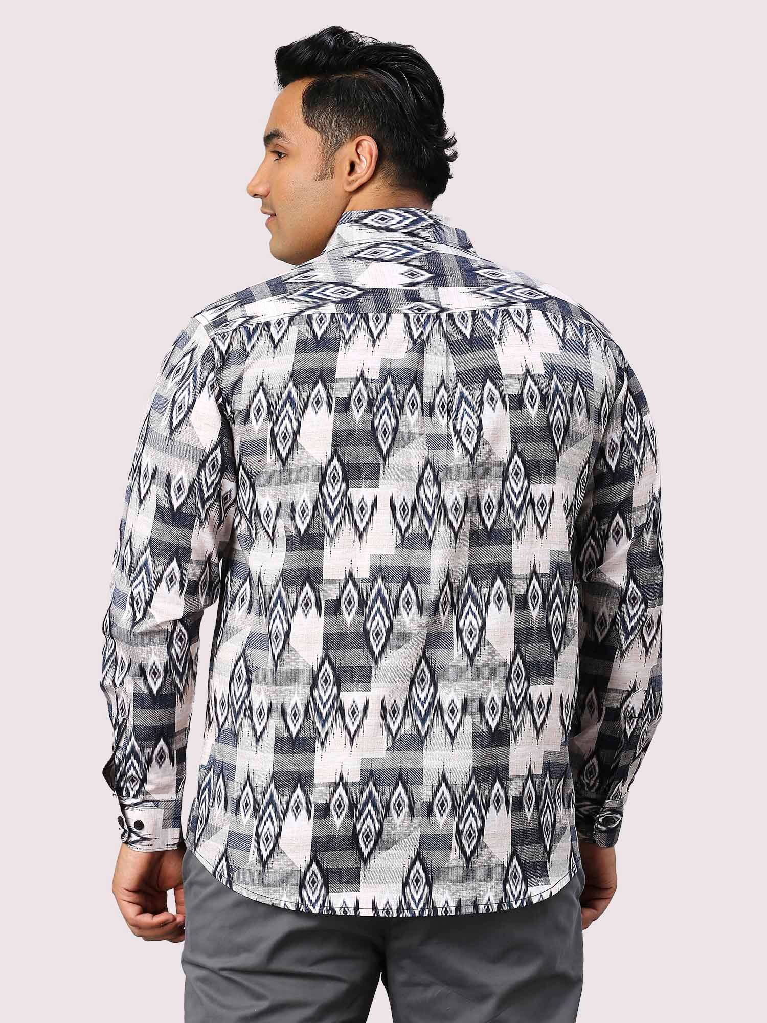 Comet Digital Printed Shirt Full Sleeve Men's Plus Size - Guniaa Fashions