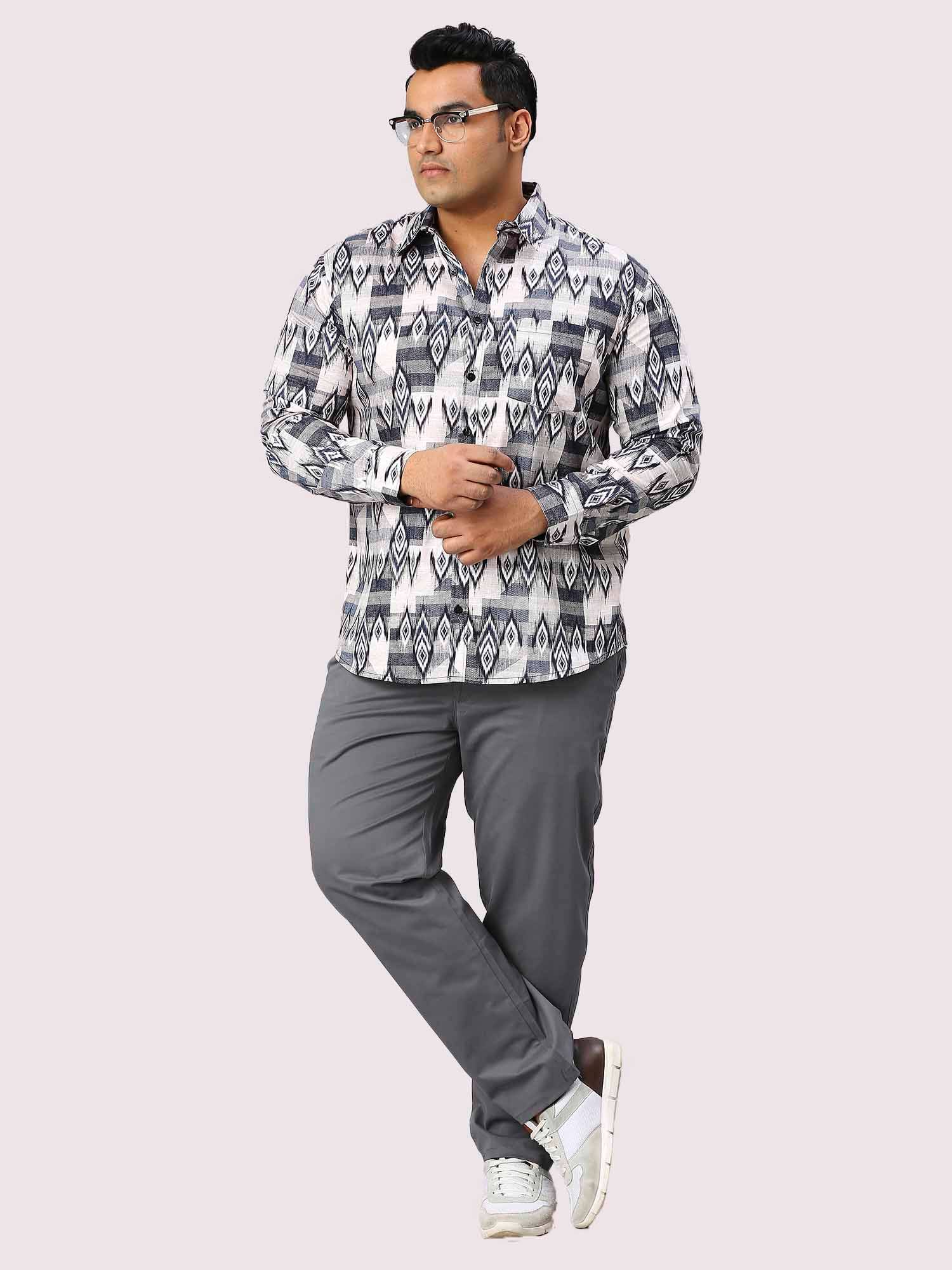 Comet Digital Printed Shirt Full Sleeve Men's Plus Size - Guniaa Fashions