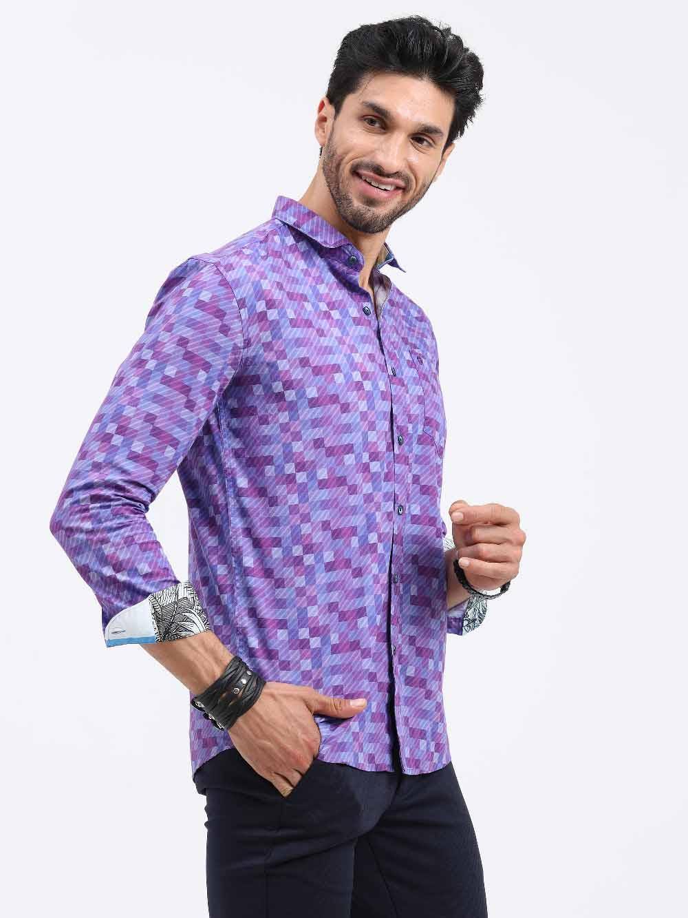 Crimson Checks Printed Full Sleeve Shirt - Guniaa Fashions