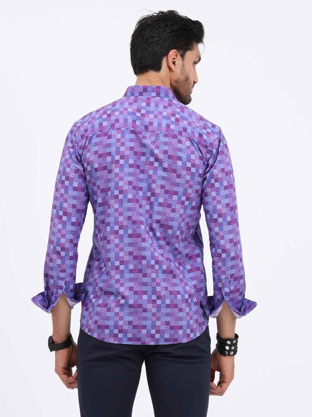 Crimson Checks Printed Full Sleeve Shirt - Guniaa Fashions