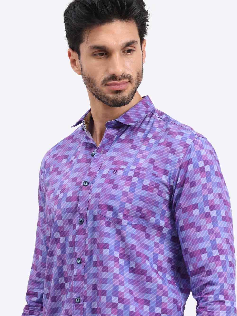 Crimson Checks Printed Full Sleeve Shirt - Guniaa Fashions