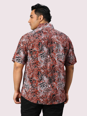 Crimson Digital Printed Half Sleeve Men's Plus Size Shirt - Guniaa Fashions