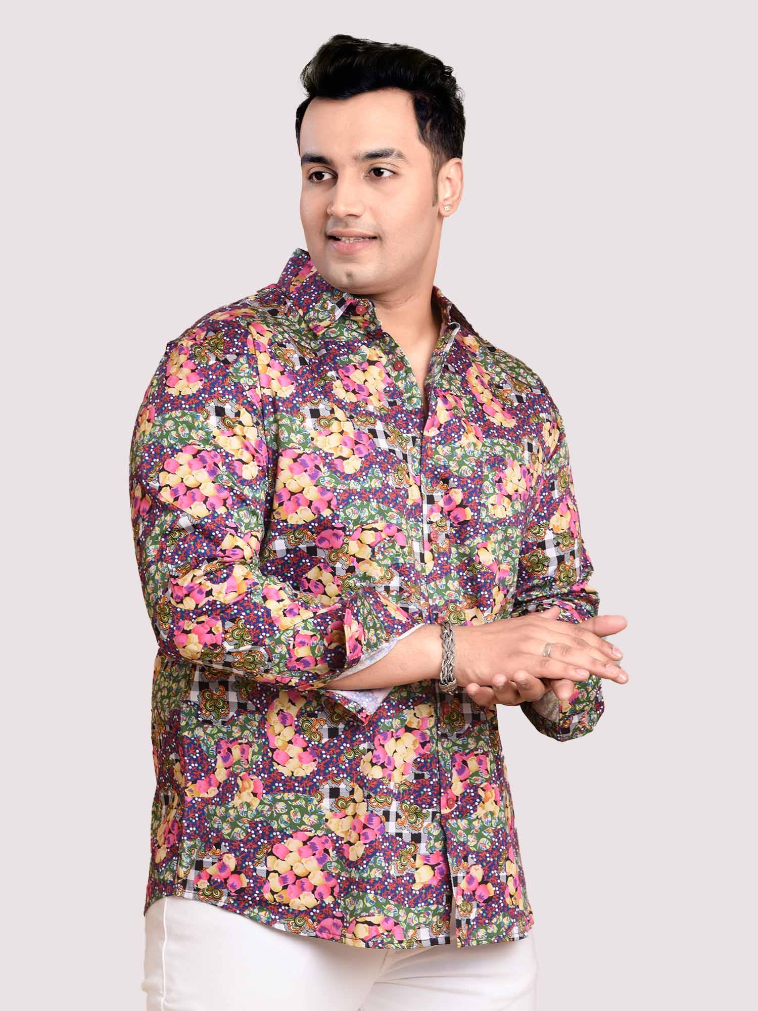 Daisy Patch Digital Printed Shirt Men's Plus Size - Guniaa Fashions