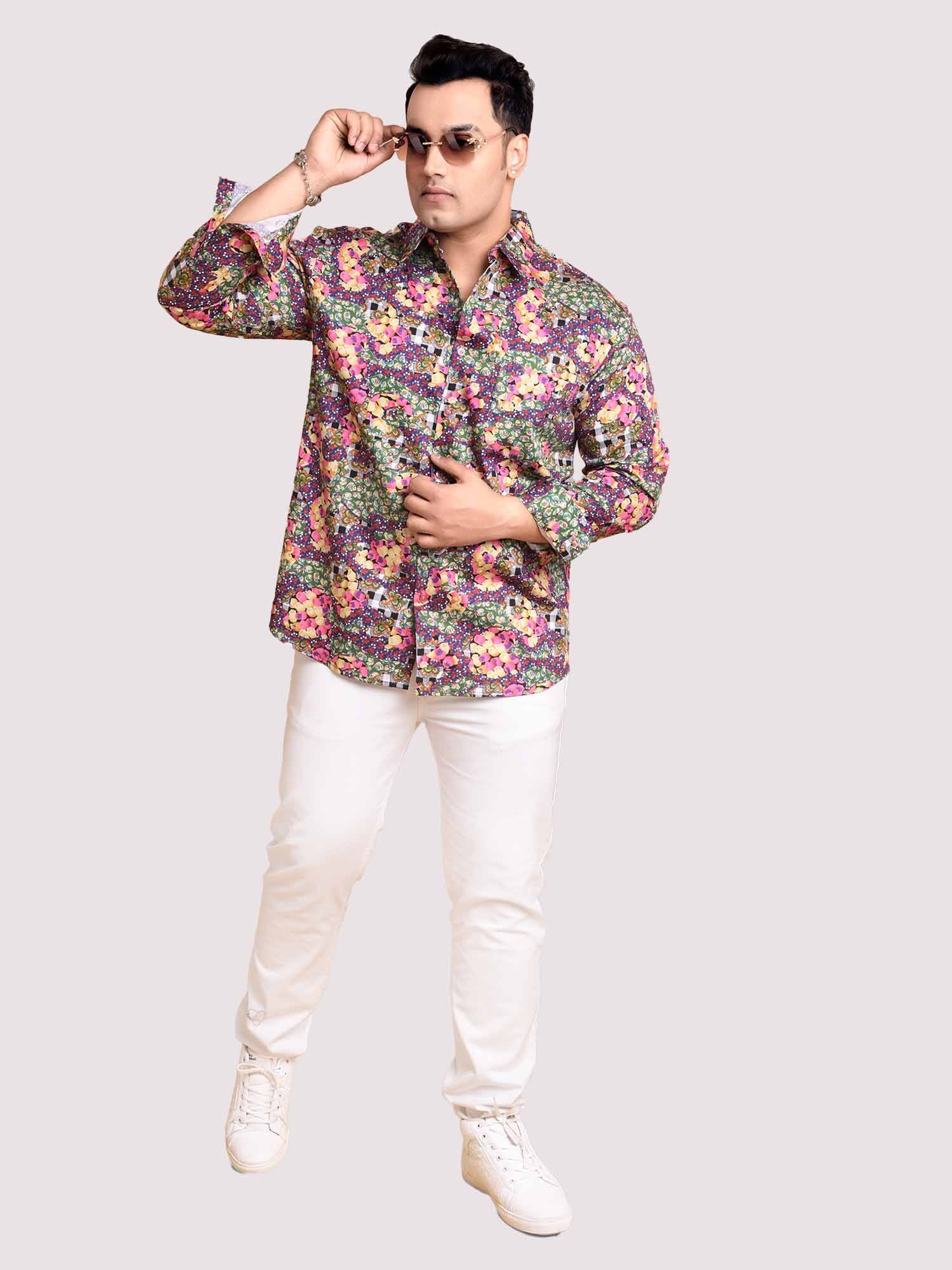 Daisy Patch Digital Printed Shirt Men's Plus Size - Guniaa Fashions