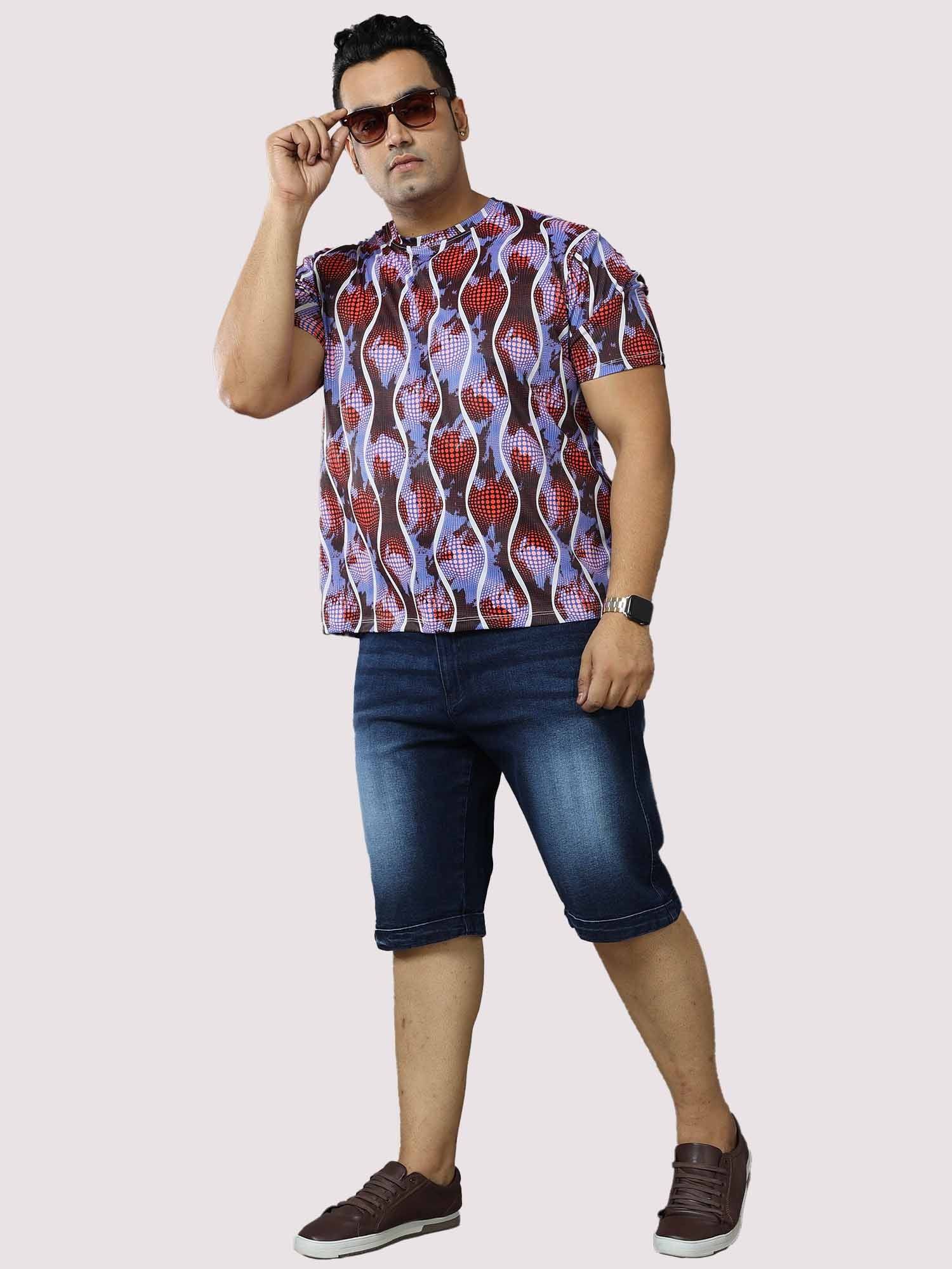 Dark Sapphire Denim Shorts Men's Plus Size - Guniaa Fashions