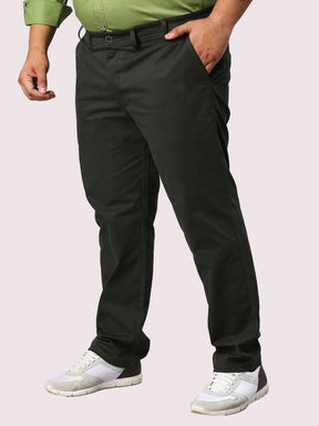 Dark Solid Cotton Trouser Men's Plus Size - Guniaa Fashions