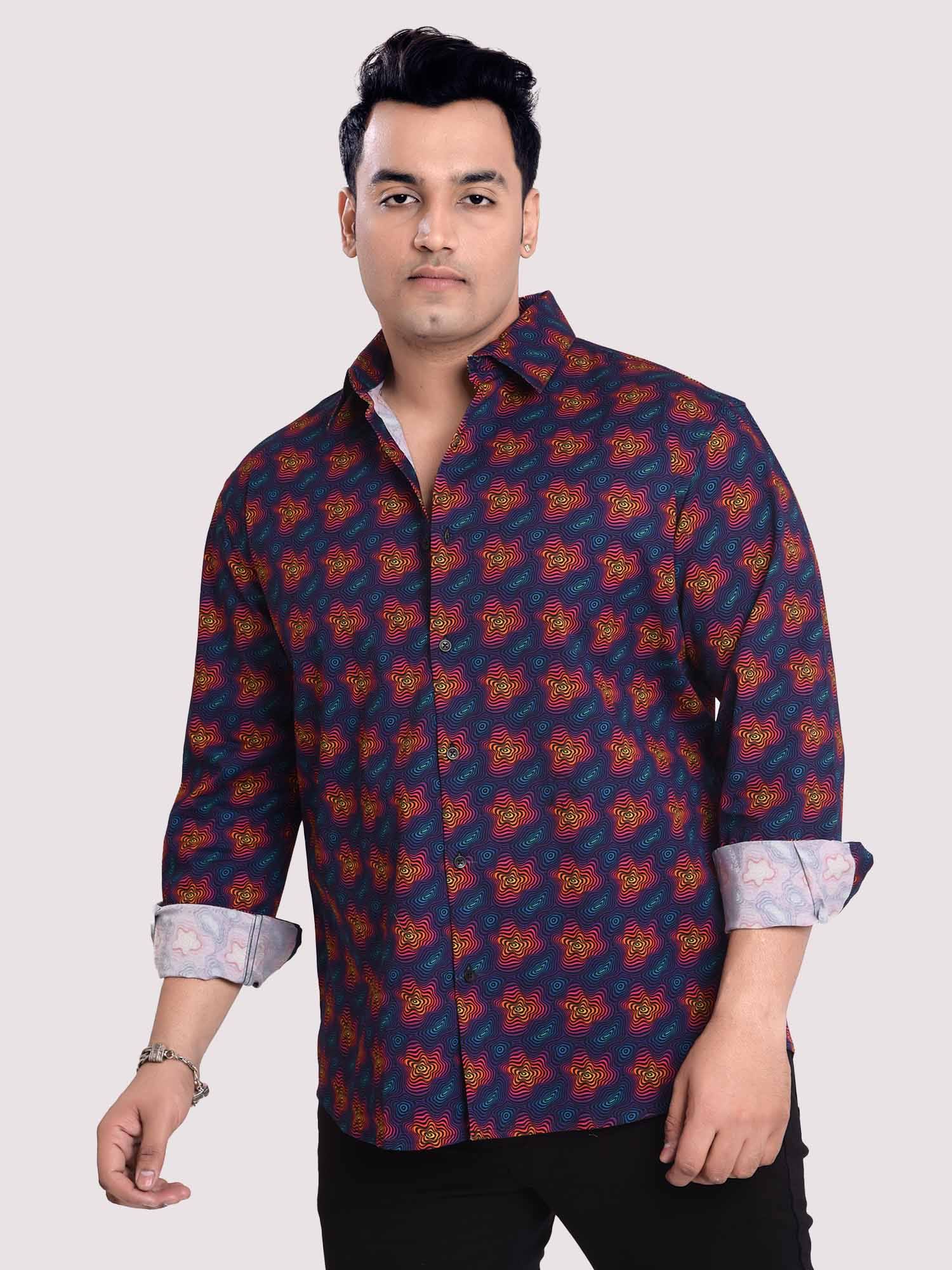 Dazzle Digital Printed Shirt Men's Plus Size - Guniaa Fashions