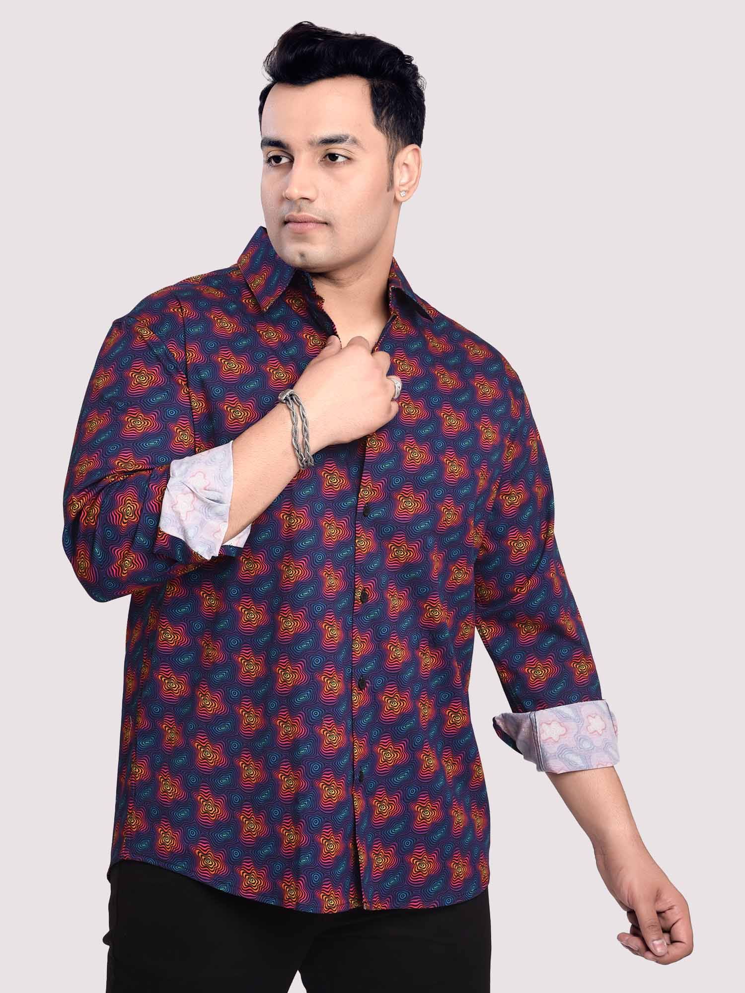 Dazzle Digital Printed Shirt Men's Plus Size - Guniaa Fashions