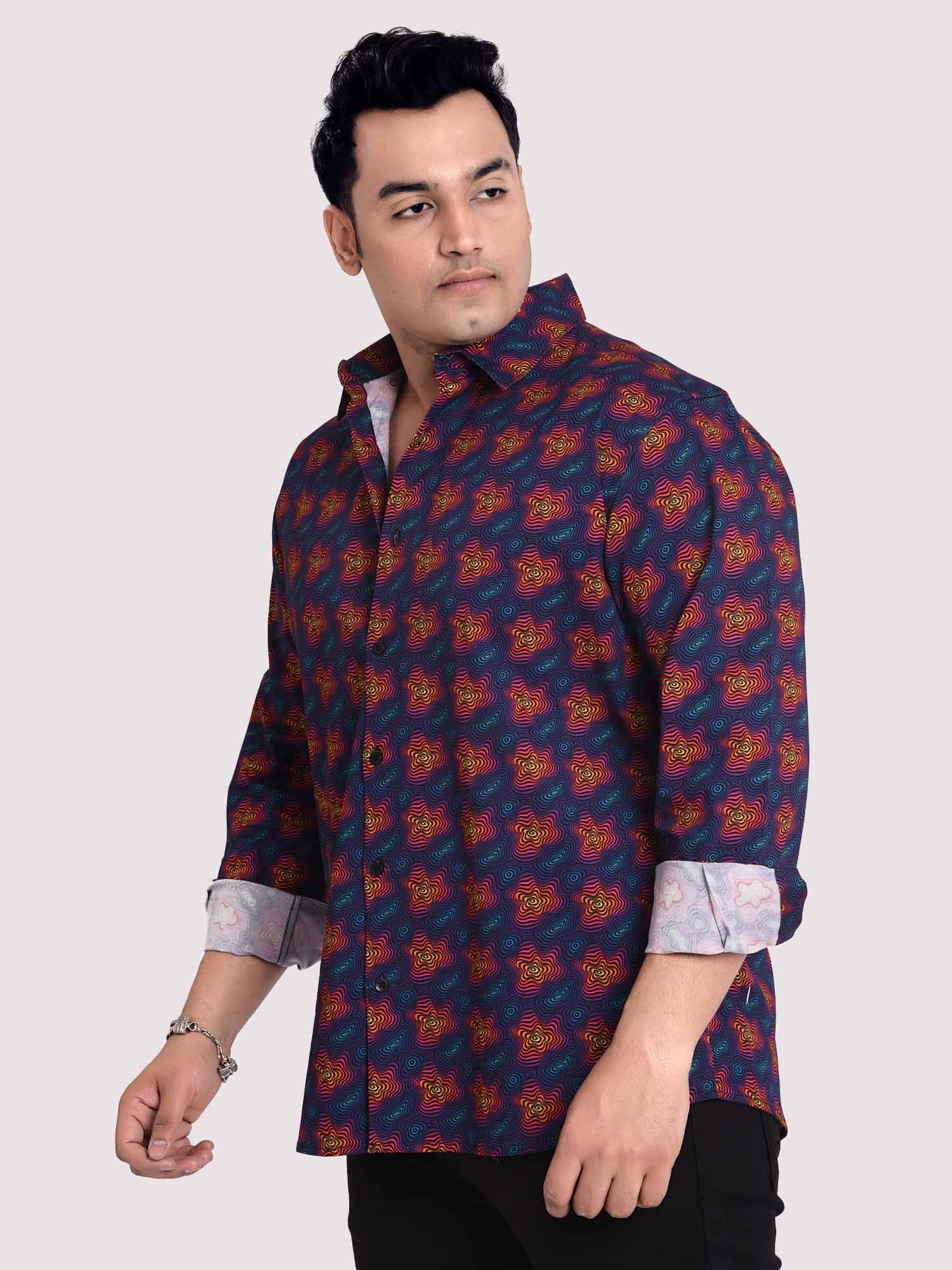 Dazzle Digital Printed Shirt Men's Plus Size - Guniaa Fashions