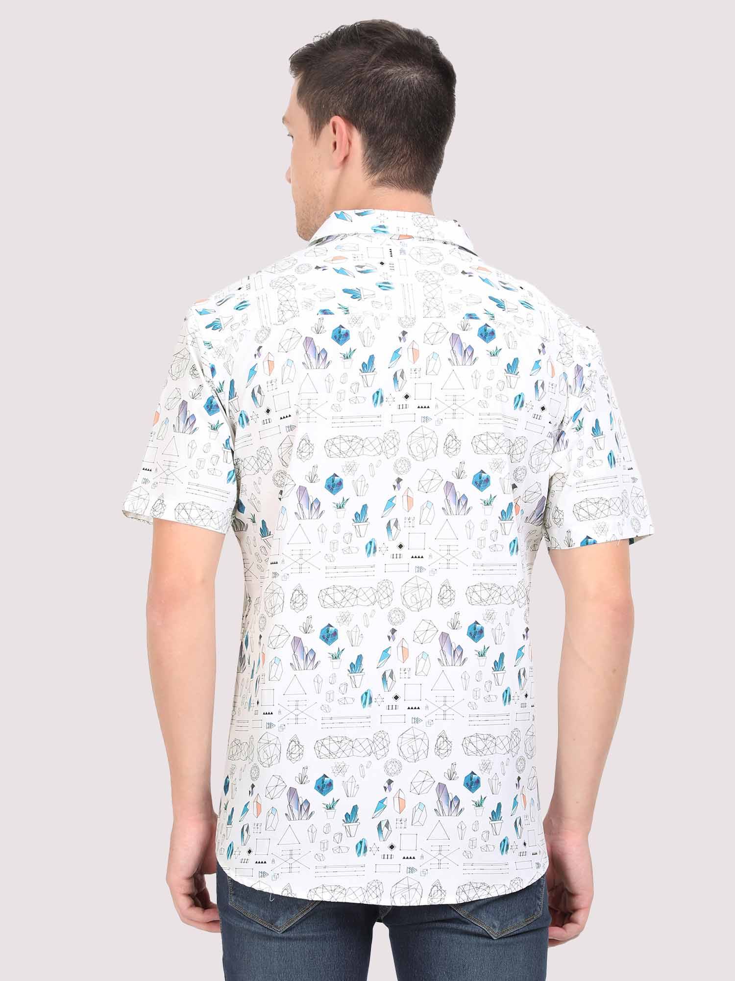 Doodle Digital Printed Half Shirt - Guniaa Fashions