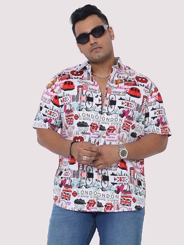 Dream Urban Digital Printed Men's Plus Size Half Shirt - Guniaa Fashions