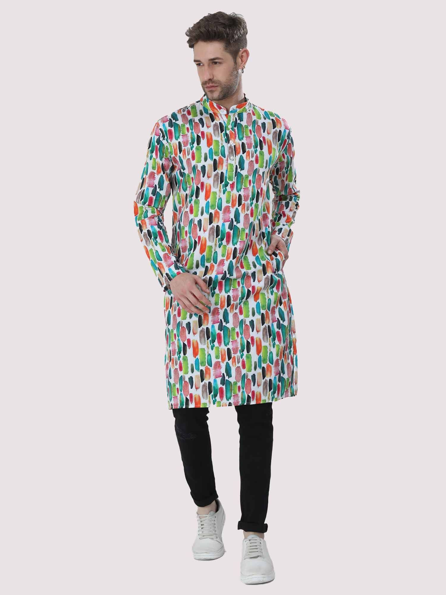 Feather Printed Kurta - Guniaa Fashions