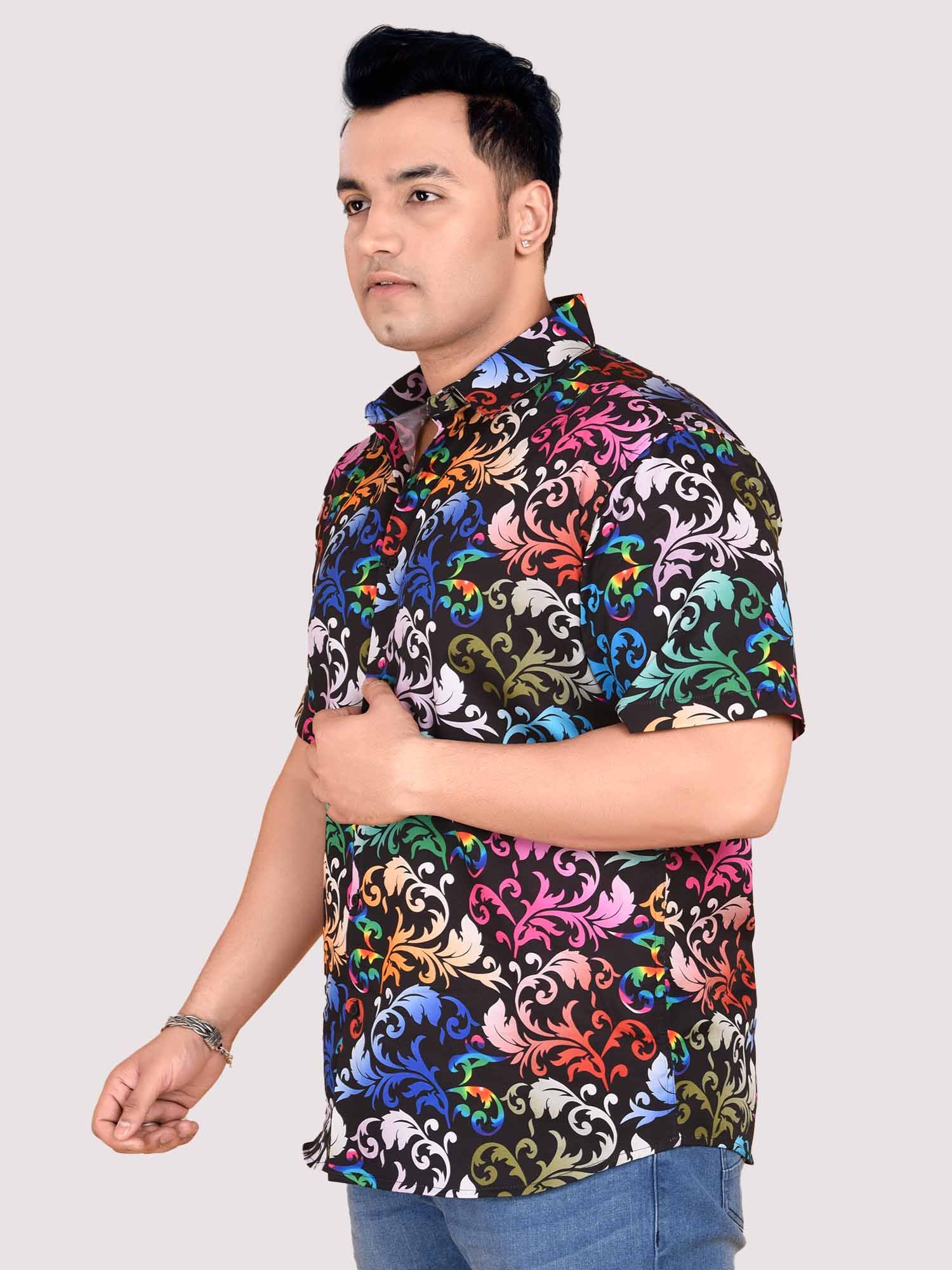 Flow with Colours Digital Printed Shirt Men's Plus Size - Guniaa Fashions