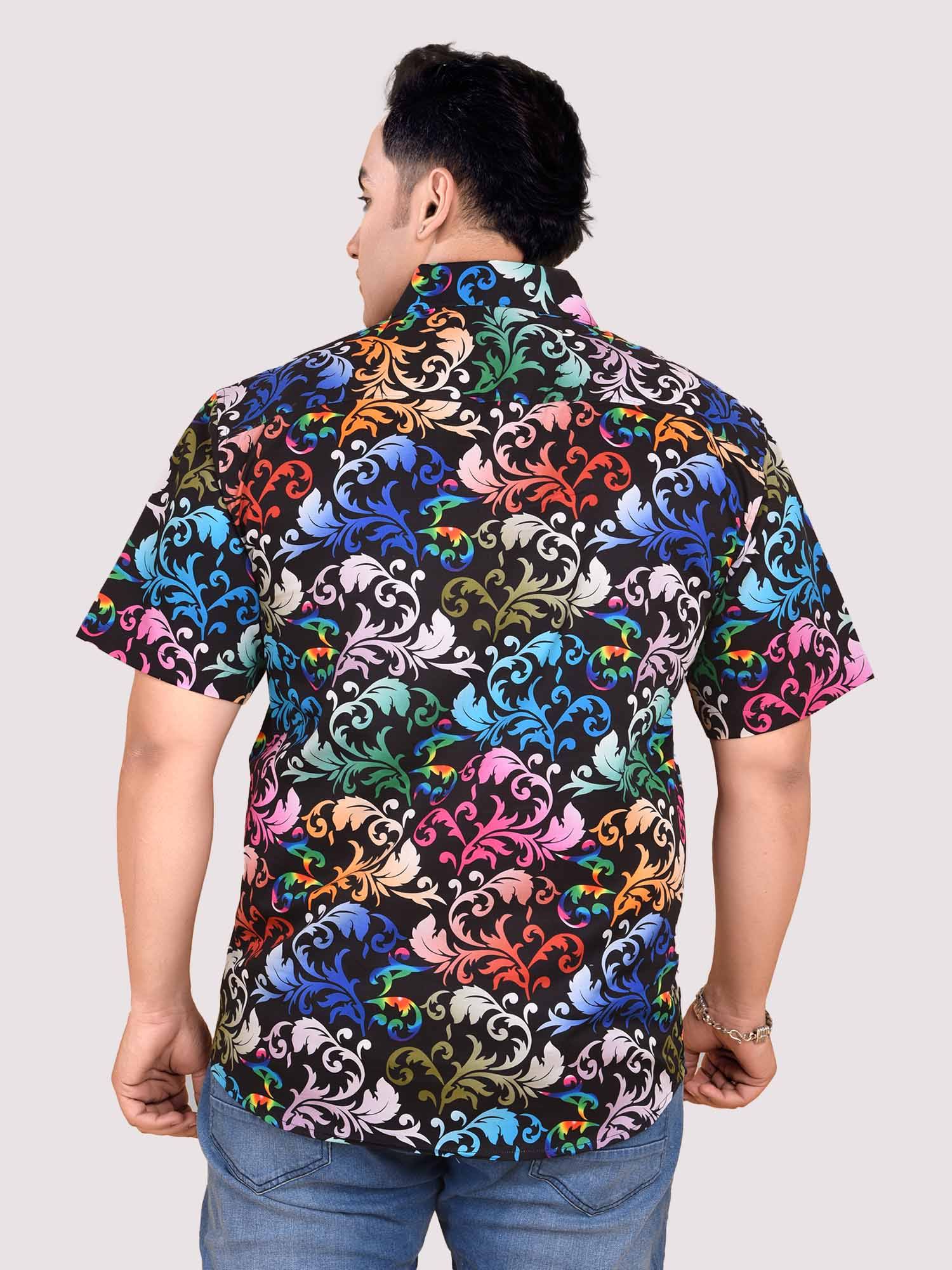 Flow with Colours Digital Printed Shirt Men's Plus Size - Guniaa Fashions