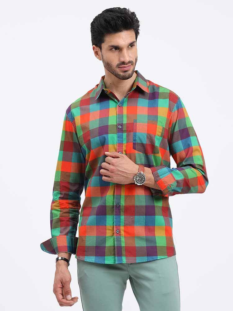 Genius Checks Printed Full Sleeve Shirt - Guniaa Fashions