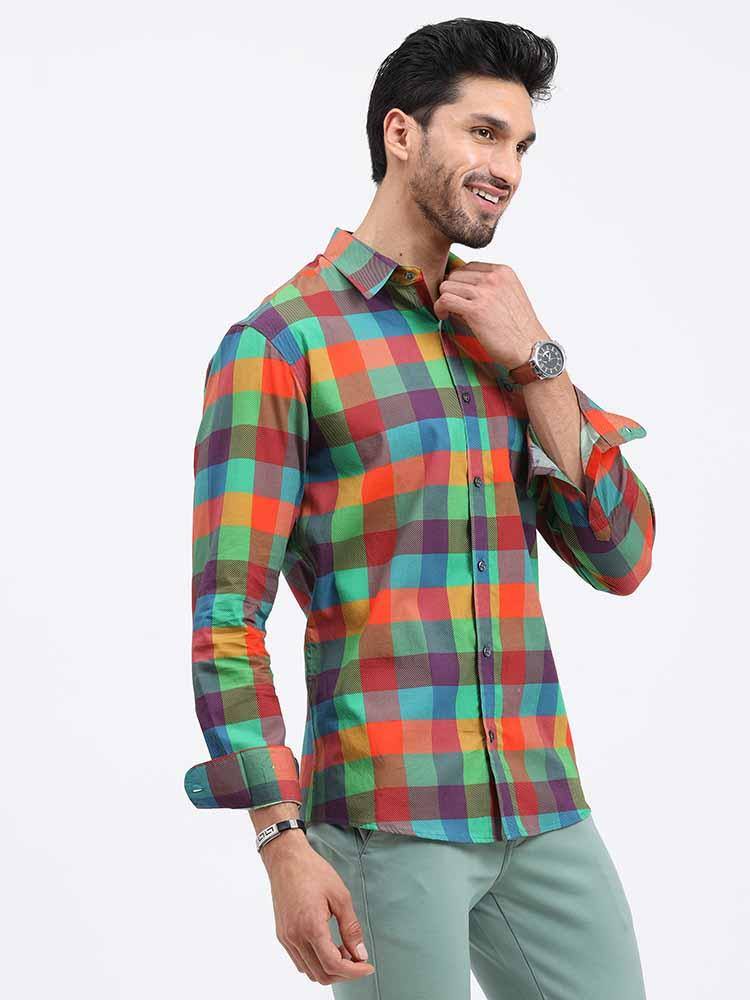 Genius Checks Printed Full Sleeve Shirt - Guniaa Fashions