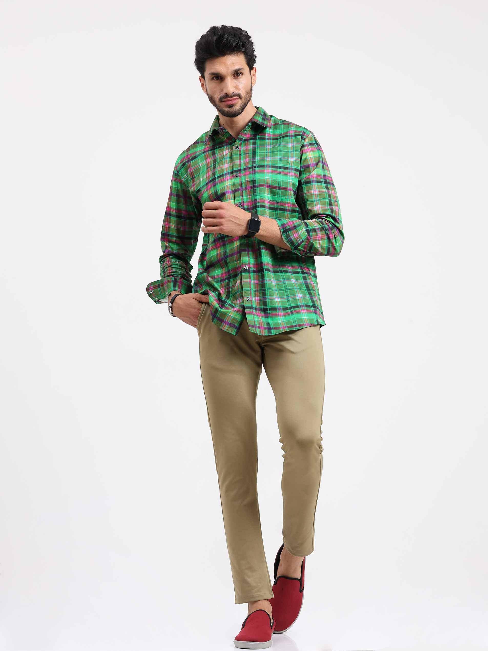 Good Old Checks Printed Full Sleeve Shirt - Guniaa Fashions