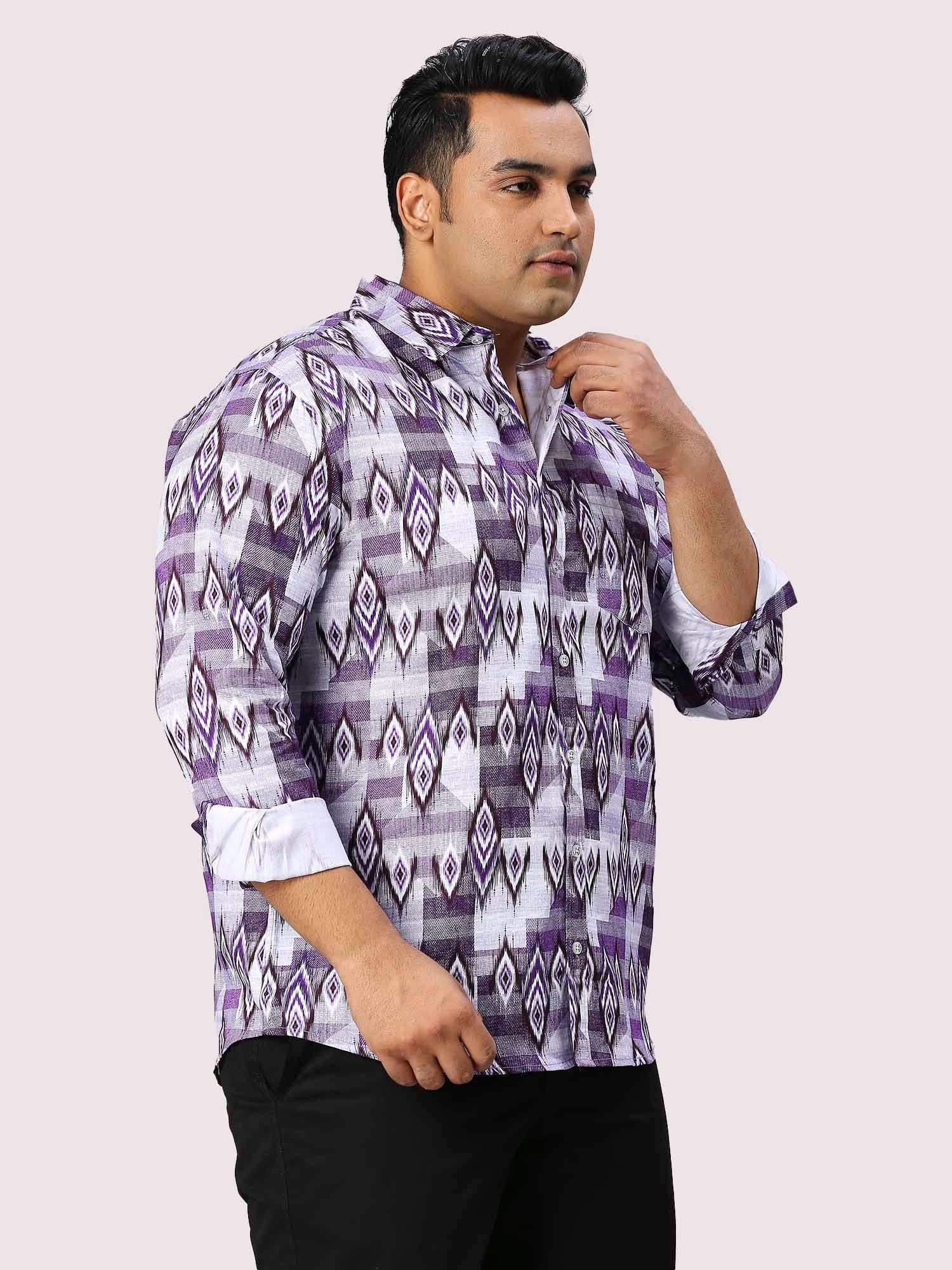 Grape Digital Printed Full Sleeve Shirt Men's Plus Size - Guniaa Fashions