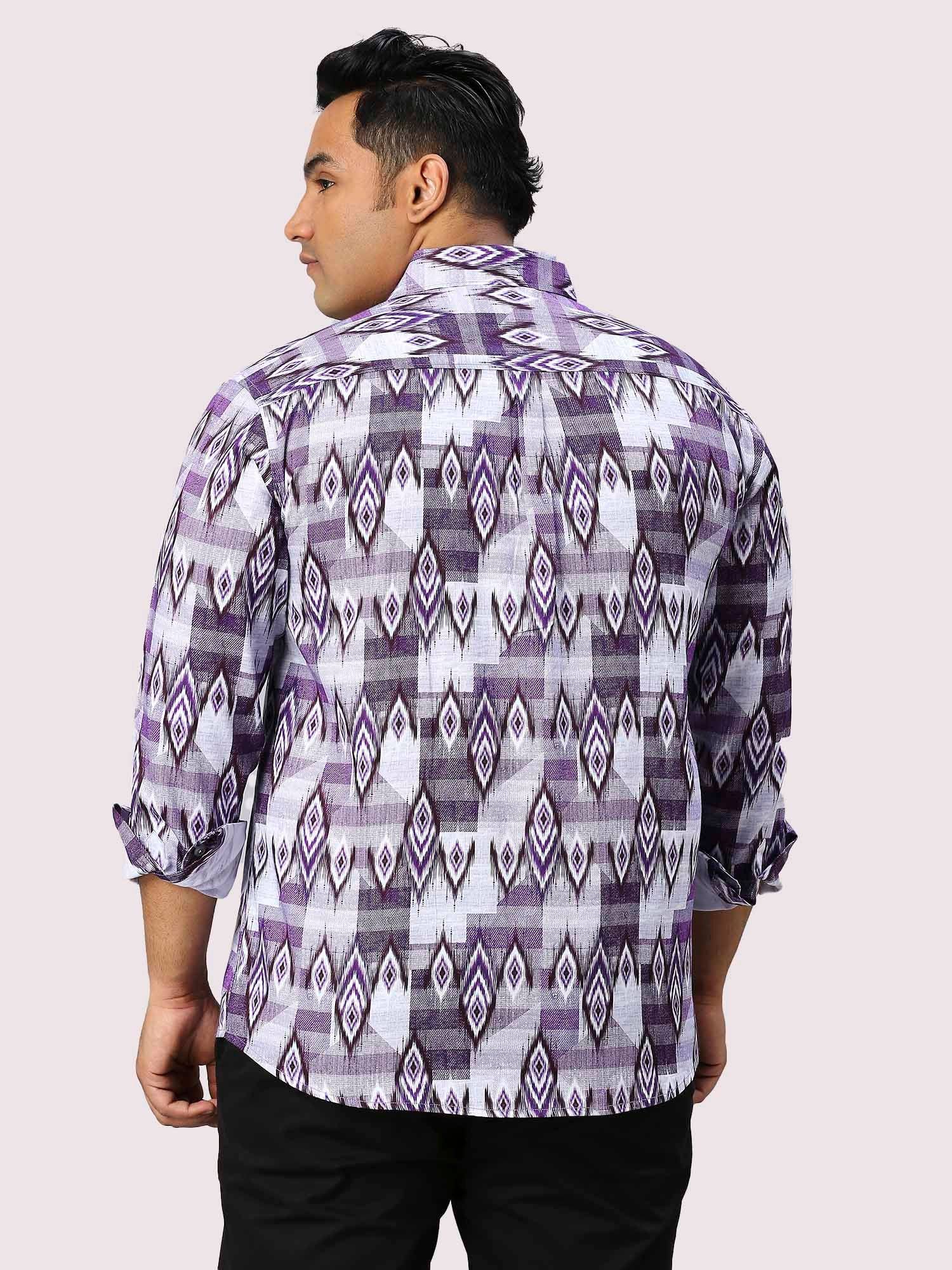 Grape Digital Printed Full Sleeve Shirt Men's Plus Size - Guniaa Fashions