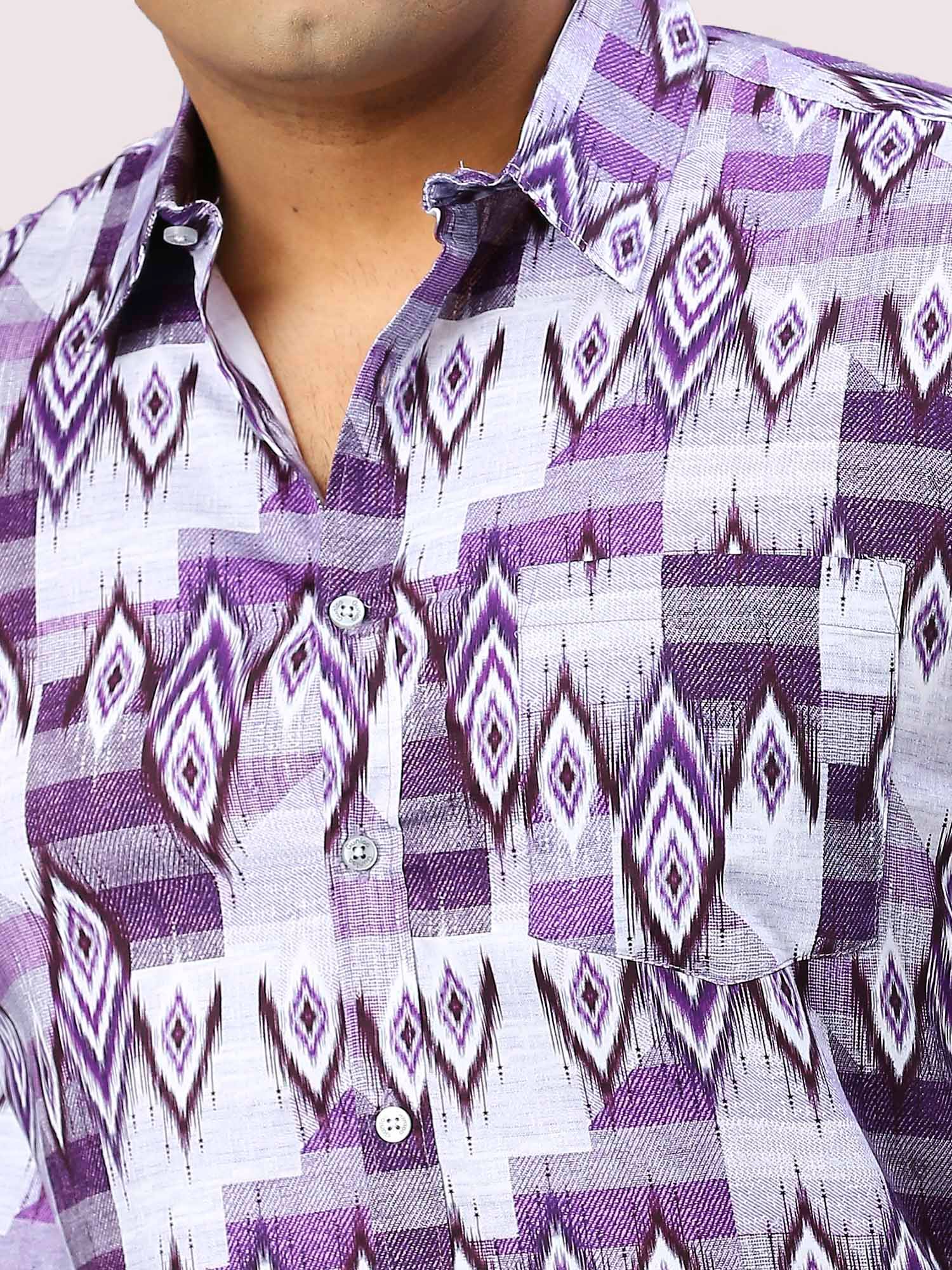 Grape Digital Printed Full Sleeve Shirt Men's Plus Size - Guniaa Fashions