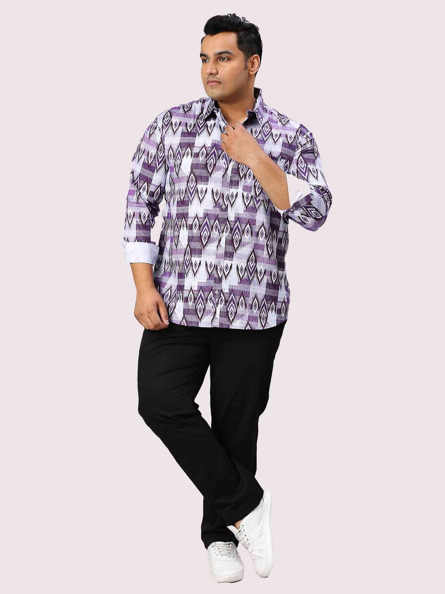 Grape Digital Printed Full Sleeve Shirt Men's Plus Size - Guniaa Fashions