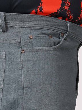 Gray Denim Shorts Men's Plus Size - Guniaa Fashions