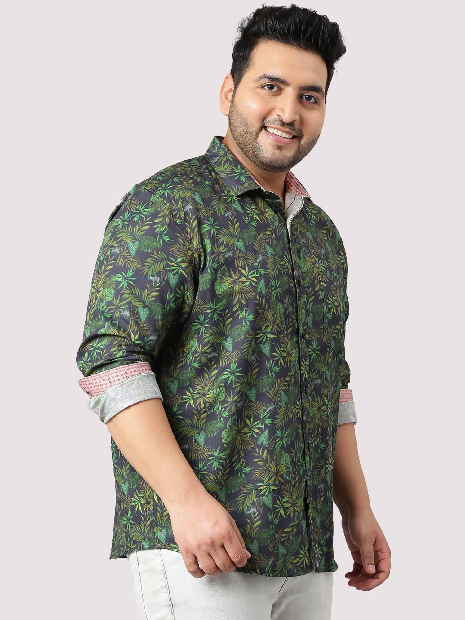 Greenleaf Cotton Digital Printed Shirt Men's Plus Size - Guniaa Fashions