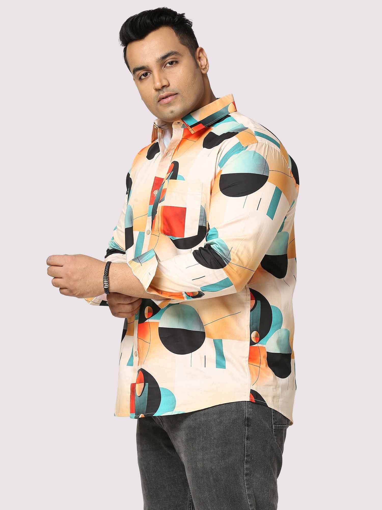 Groove Digital Printed Full Sleeve Men's Plus Size - Guniaa Fashions