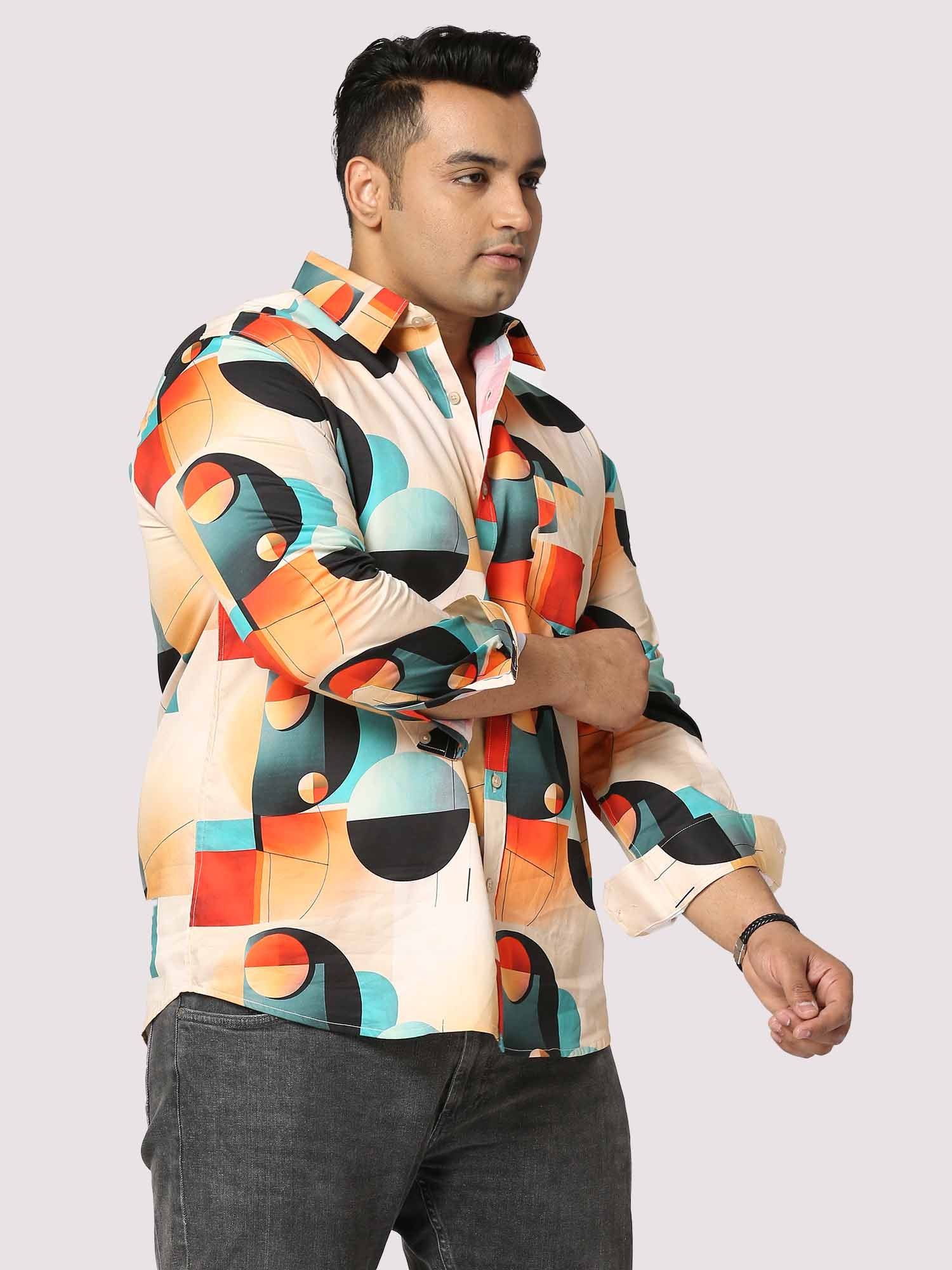 Groove Digital Printed Full Sleeve Men's Plus Size - Guniaa Fashions