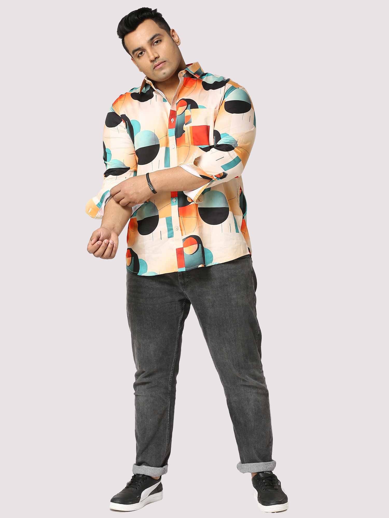 Groove Digital Printed Full Sleeve Men's Plus Size - Guniaa Fashions