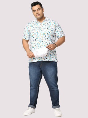 Guniaa Glider Digital Printed Half-Sleeves Shirt Men's Plus Size - Guniaa Fashions
