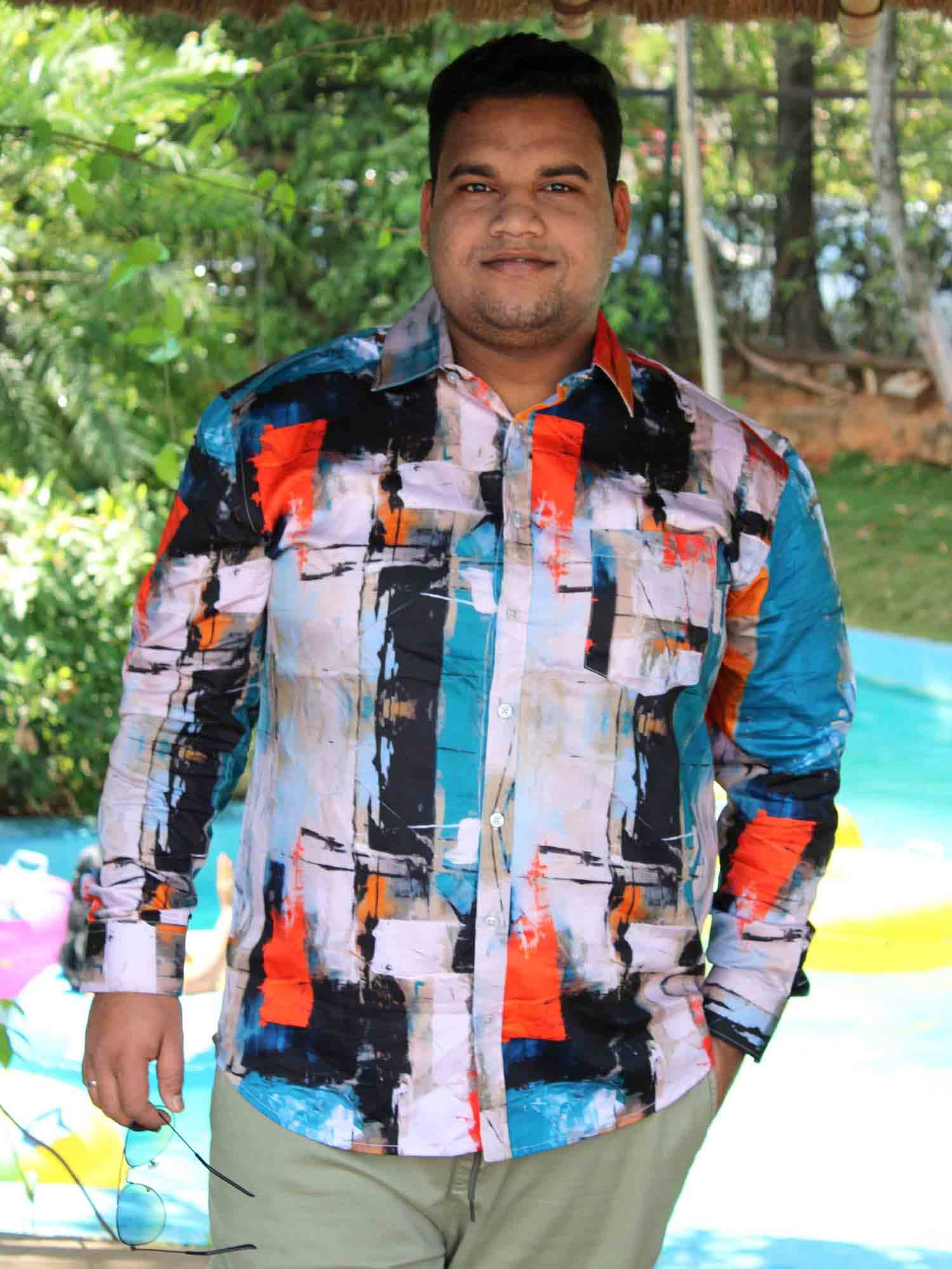 HangUp Printed Cotton Full sleeve Men's Plus size - Guniaa Fashions