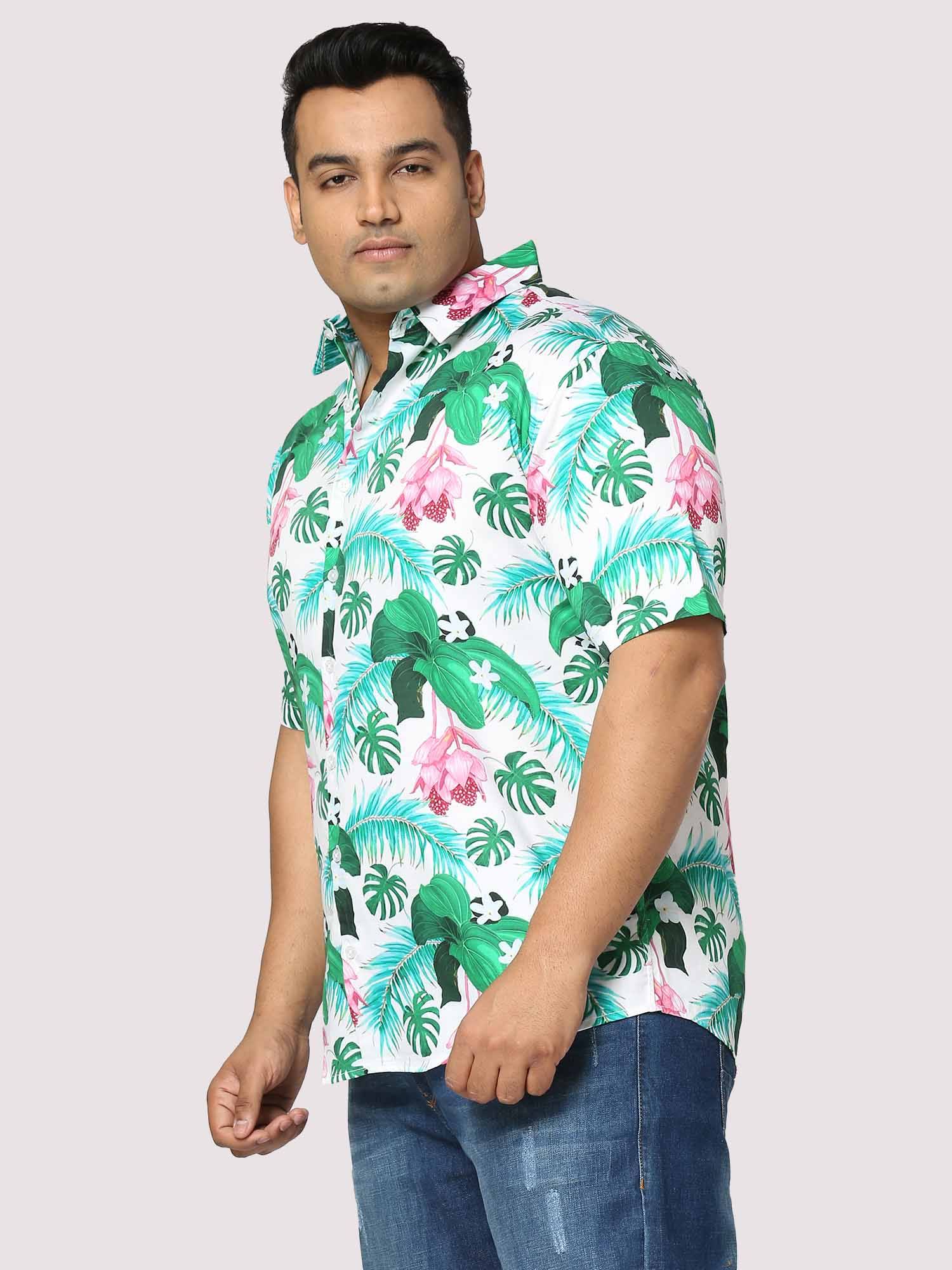 Hawaii Digital Printed Half Shirt Men's Plus Size - Guniaa Fashions