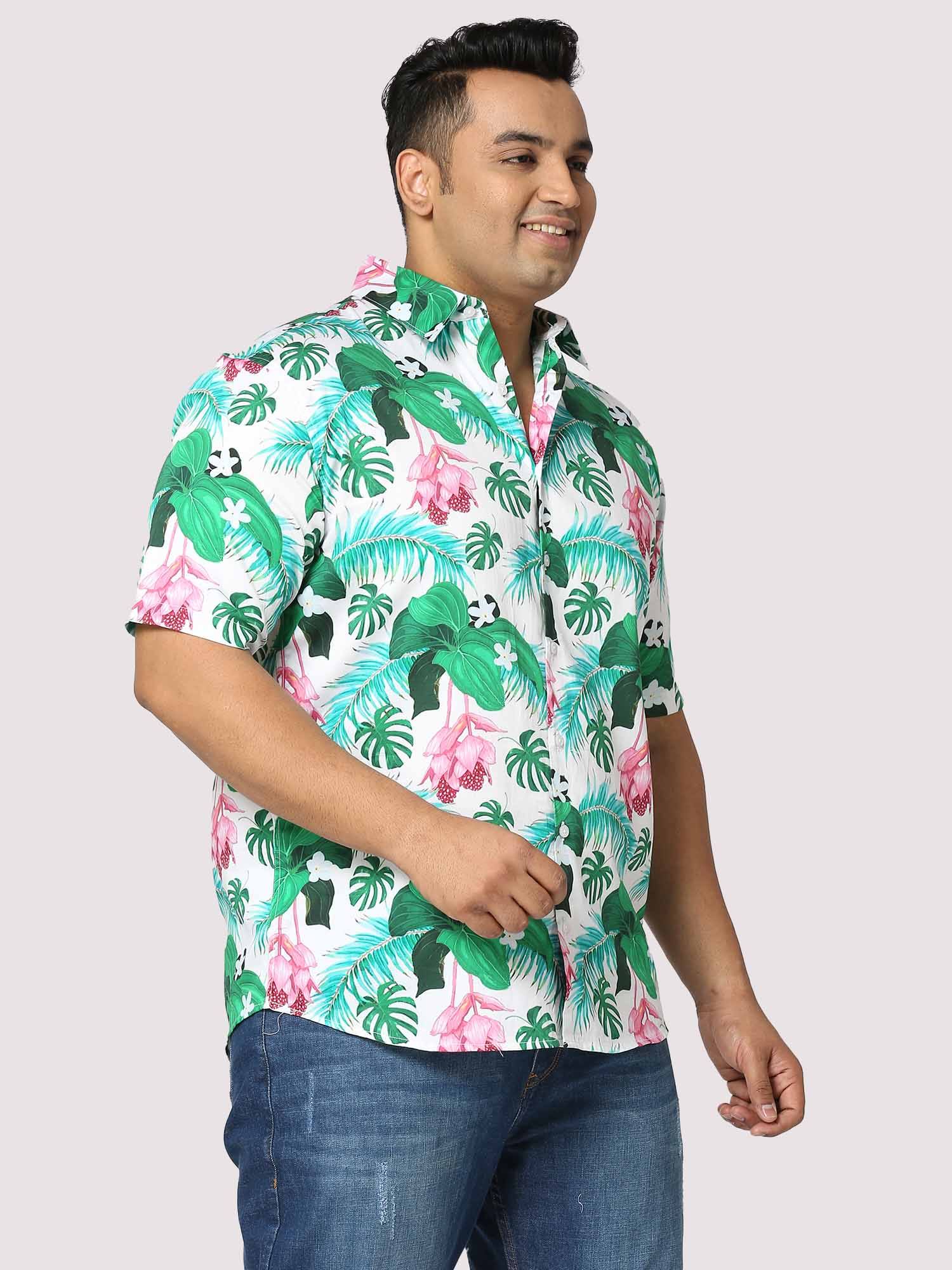 Hawaii Digital Printed Half Shirt Men's Plus Size - Guniaa Fashions