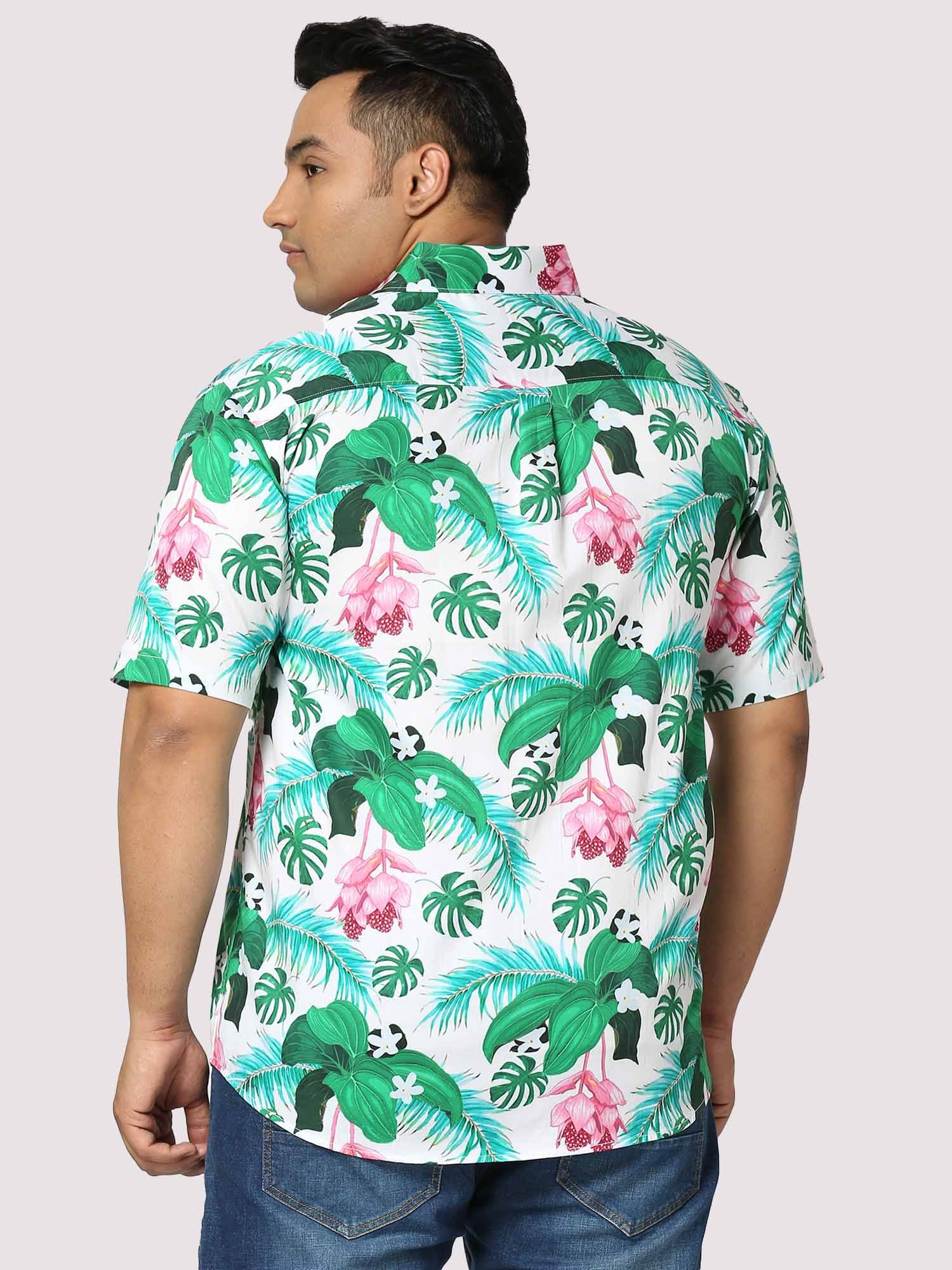 Hawaii Digital Printed Half Shirt Men's Plus Size - Guniaa Fashions