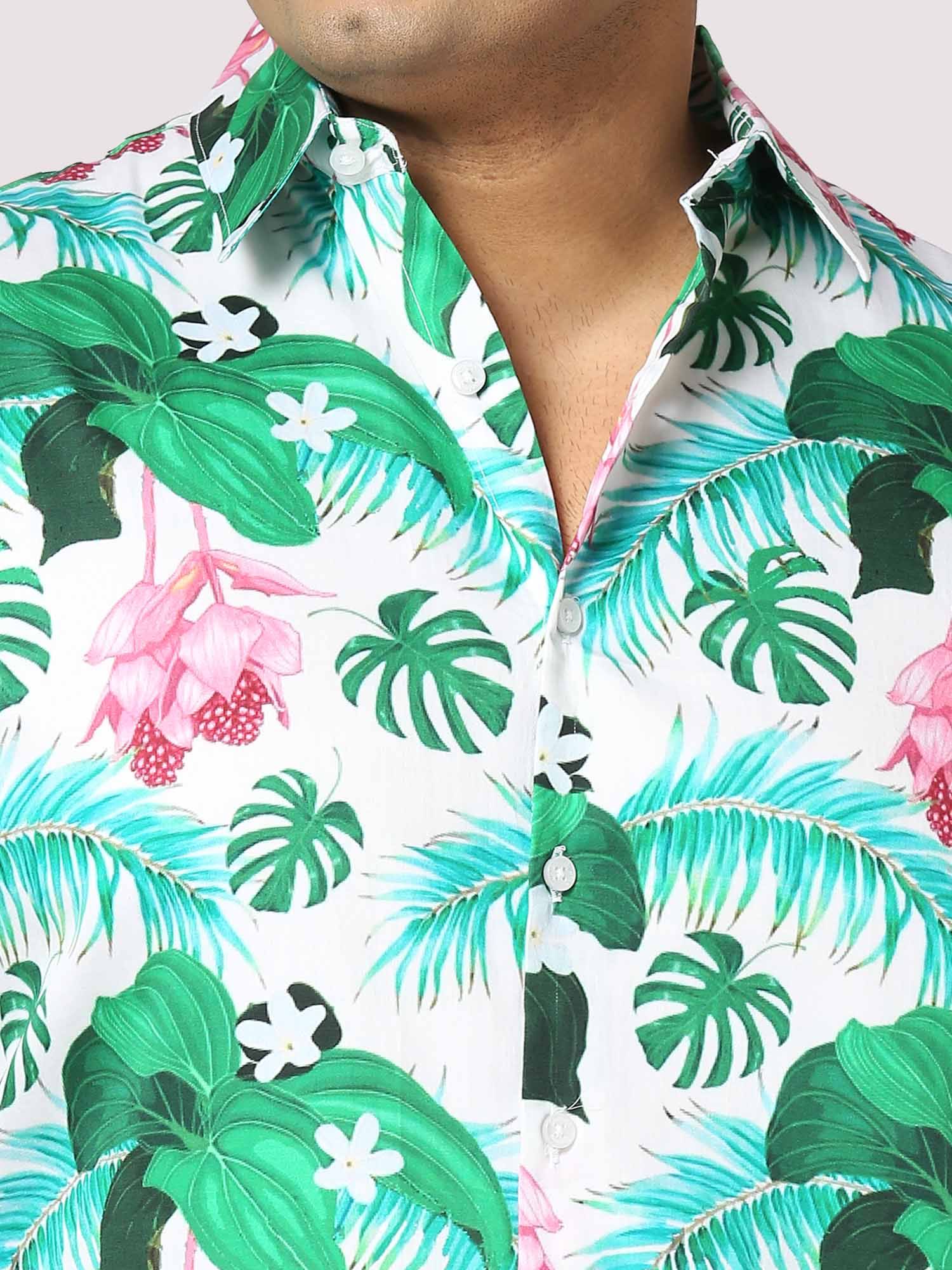 Hawaii Digital Printed Half Shirt Men's Plus Size - Guniaa Fashions