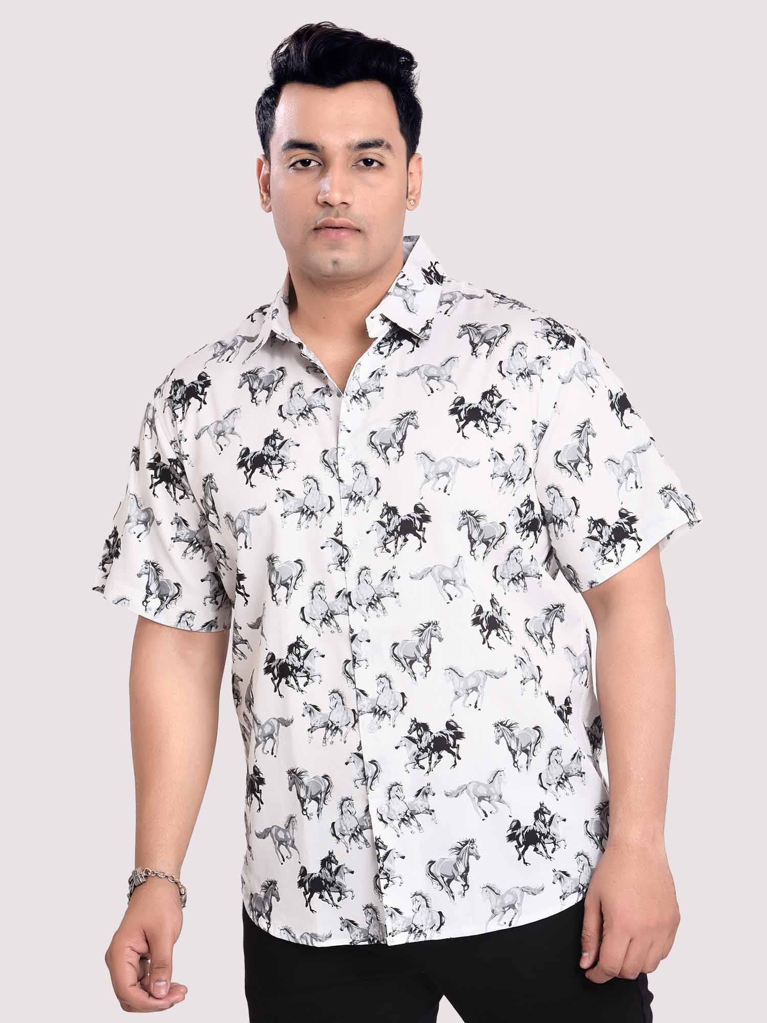 Horse World Digital Printed Shirt Men's Plus Size Success - Guniaa Fashions