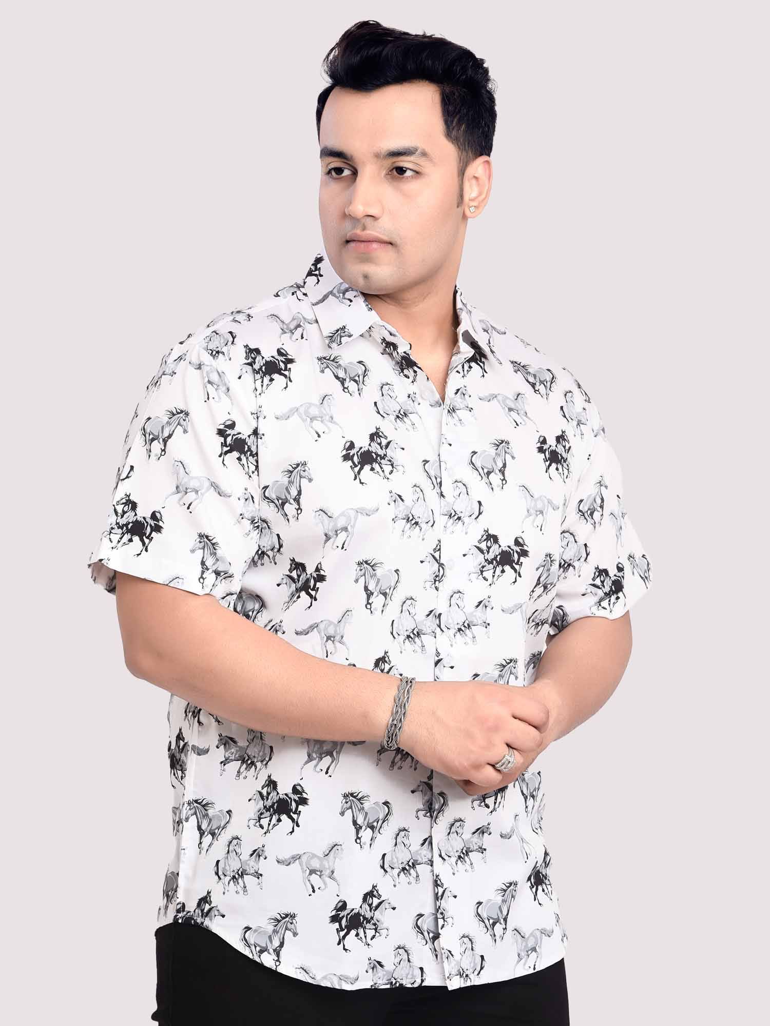 Horse World Digital Printed Shirt Men's Plus Size Success - Guniaa Fashions