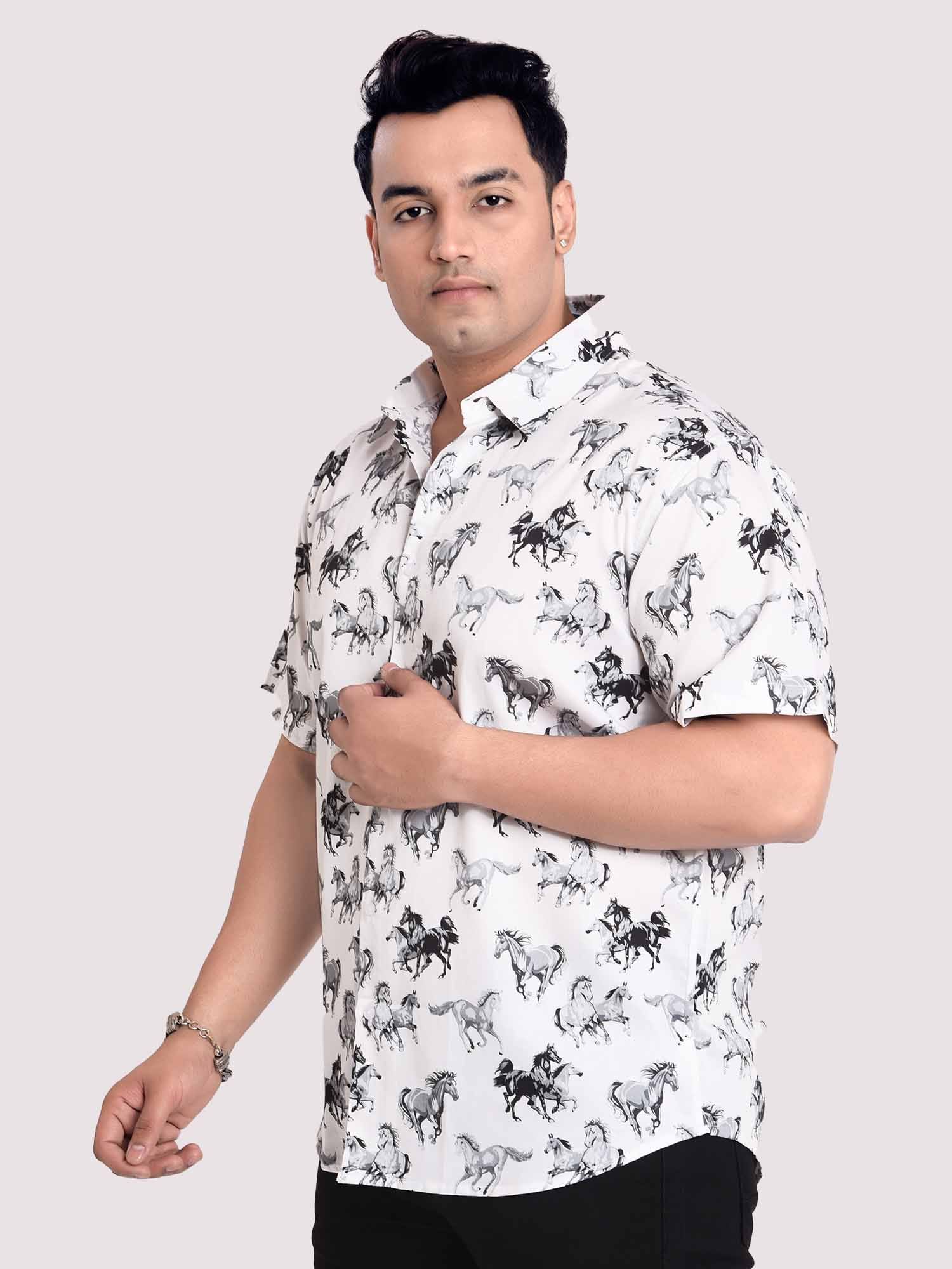 Horse World Digital Printed Shirt Men's Plus Size Success - Guniaa Fashions