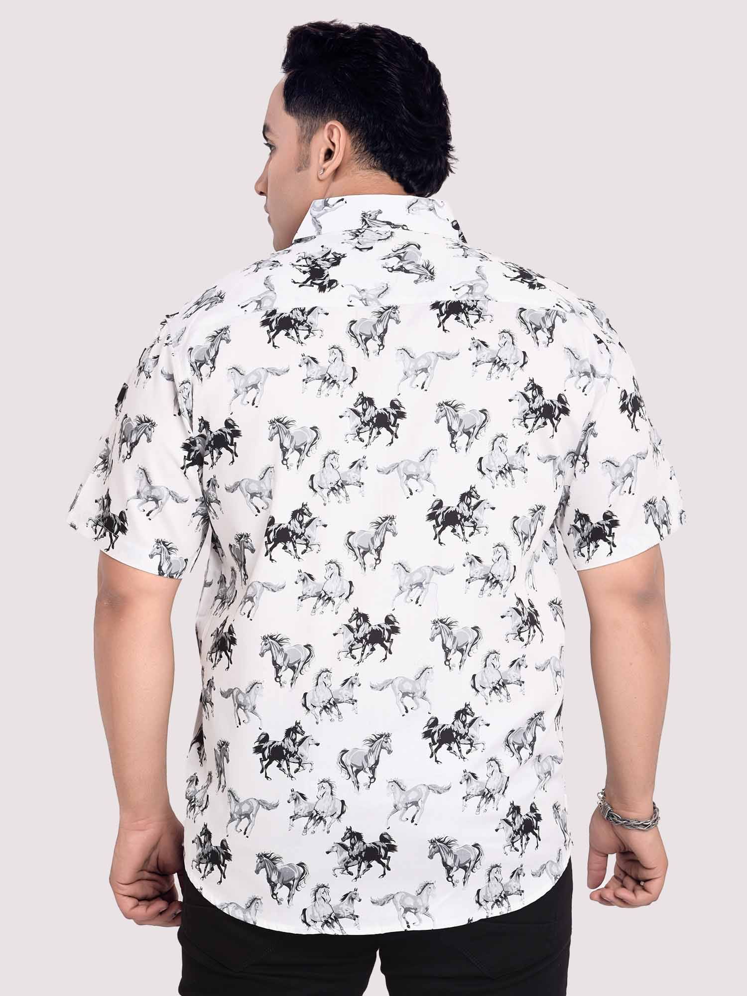 Horse World Digital Printed Shirt Men's Plus Size Success - Guniaa Fashions