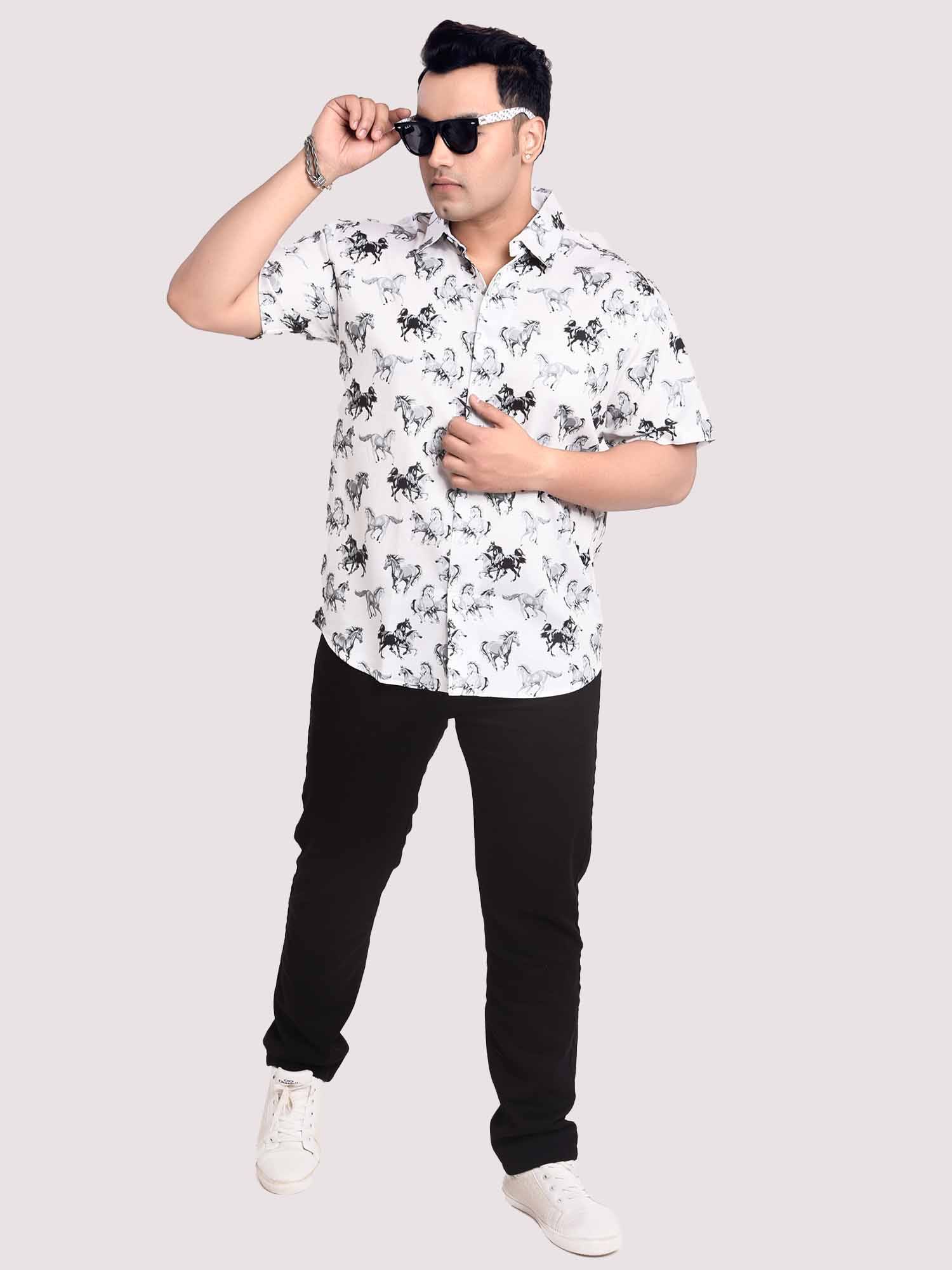 Horse World Digital Printed Shirt Men's Plus Size Success - Guniaa Fashions