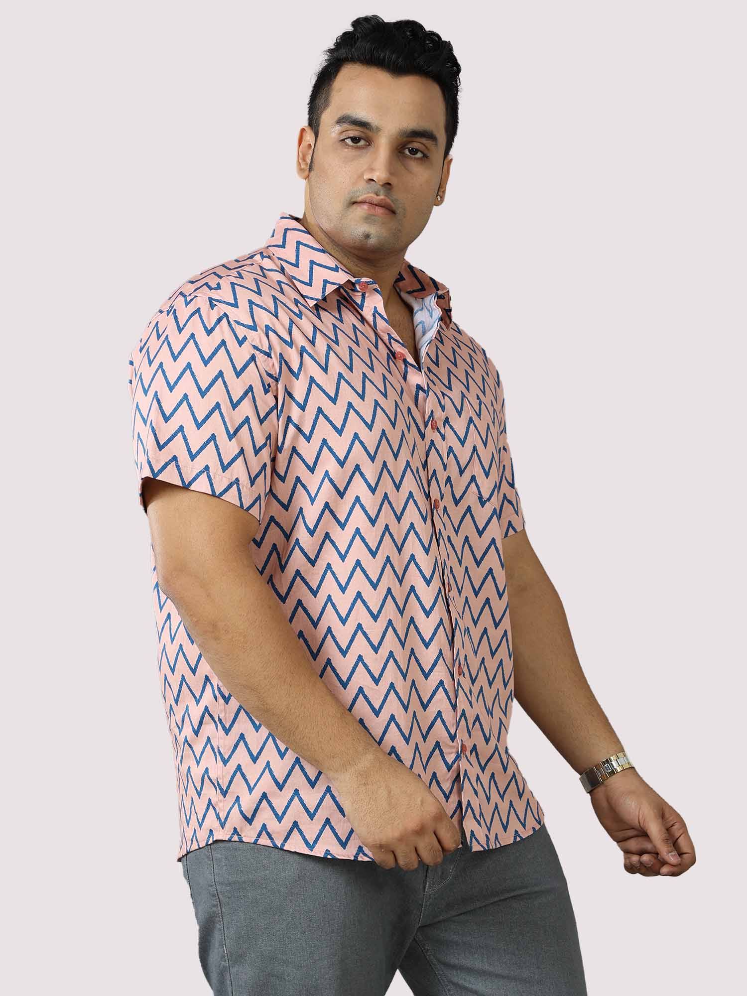 Houston Blue Wave Cotton Shirt Men's Plus Size - Guniaa Fashions