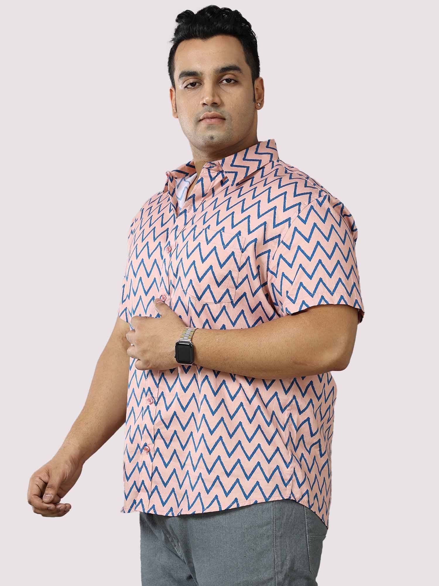 Houston Blue Wave Cotton Shirt Men's Plus Size - Guniaa Fashions