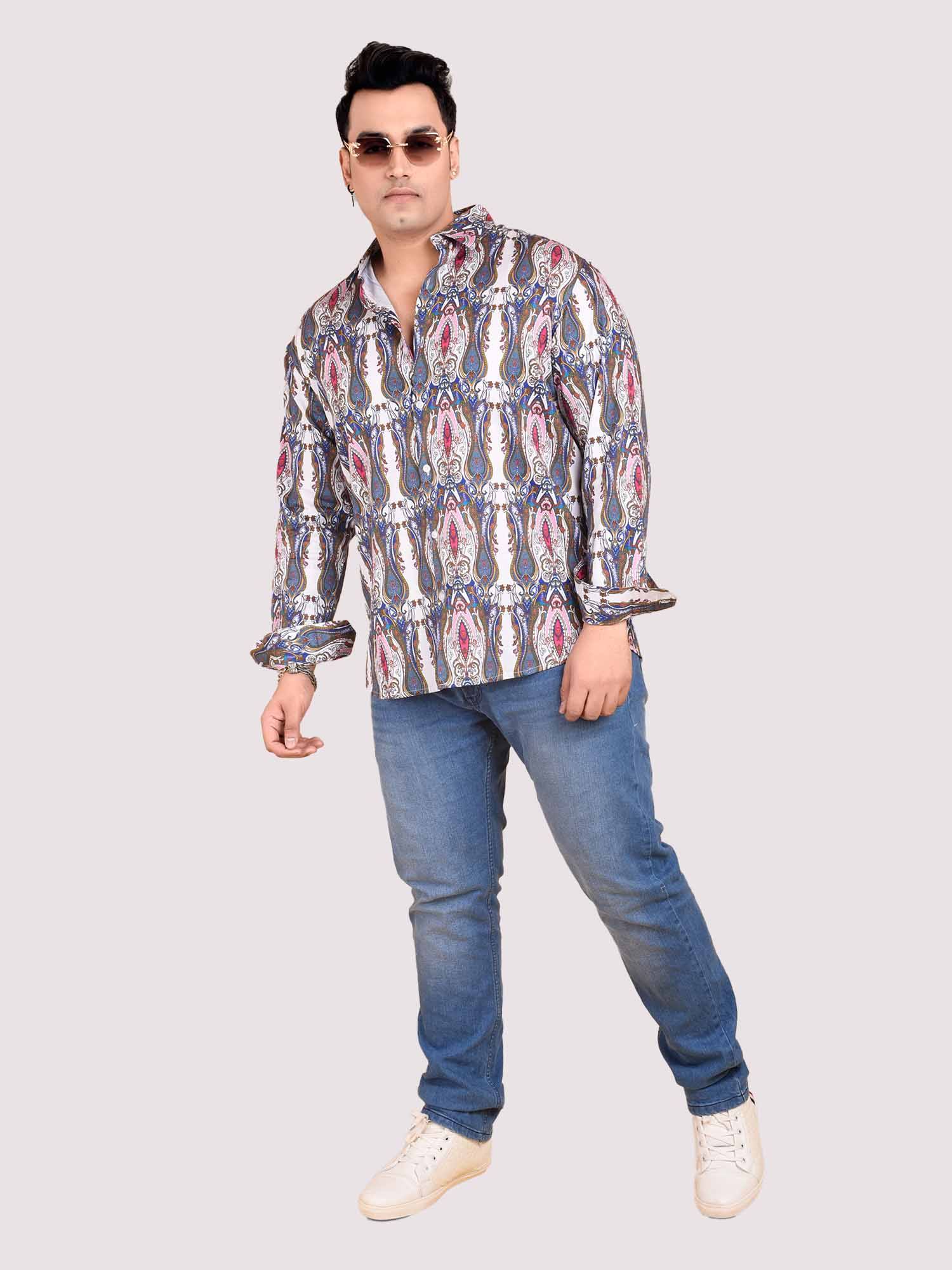 Imperial Printed Cotton Full sleeve Men's Plus size - Guniaa Fashions