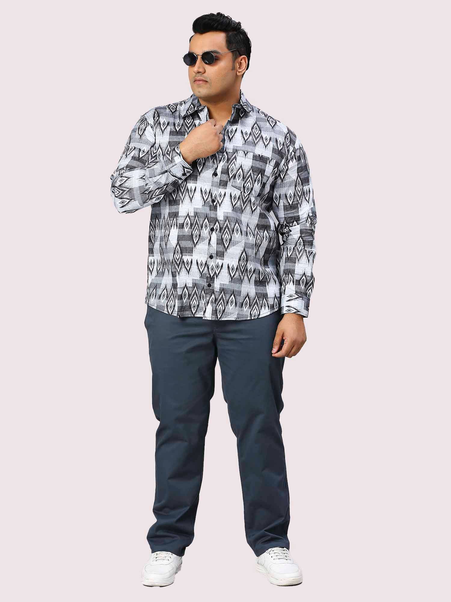 Iron Digital Printed Full Sleeve Shirt Men's Plus Size - Guniaa Fashions