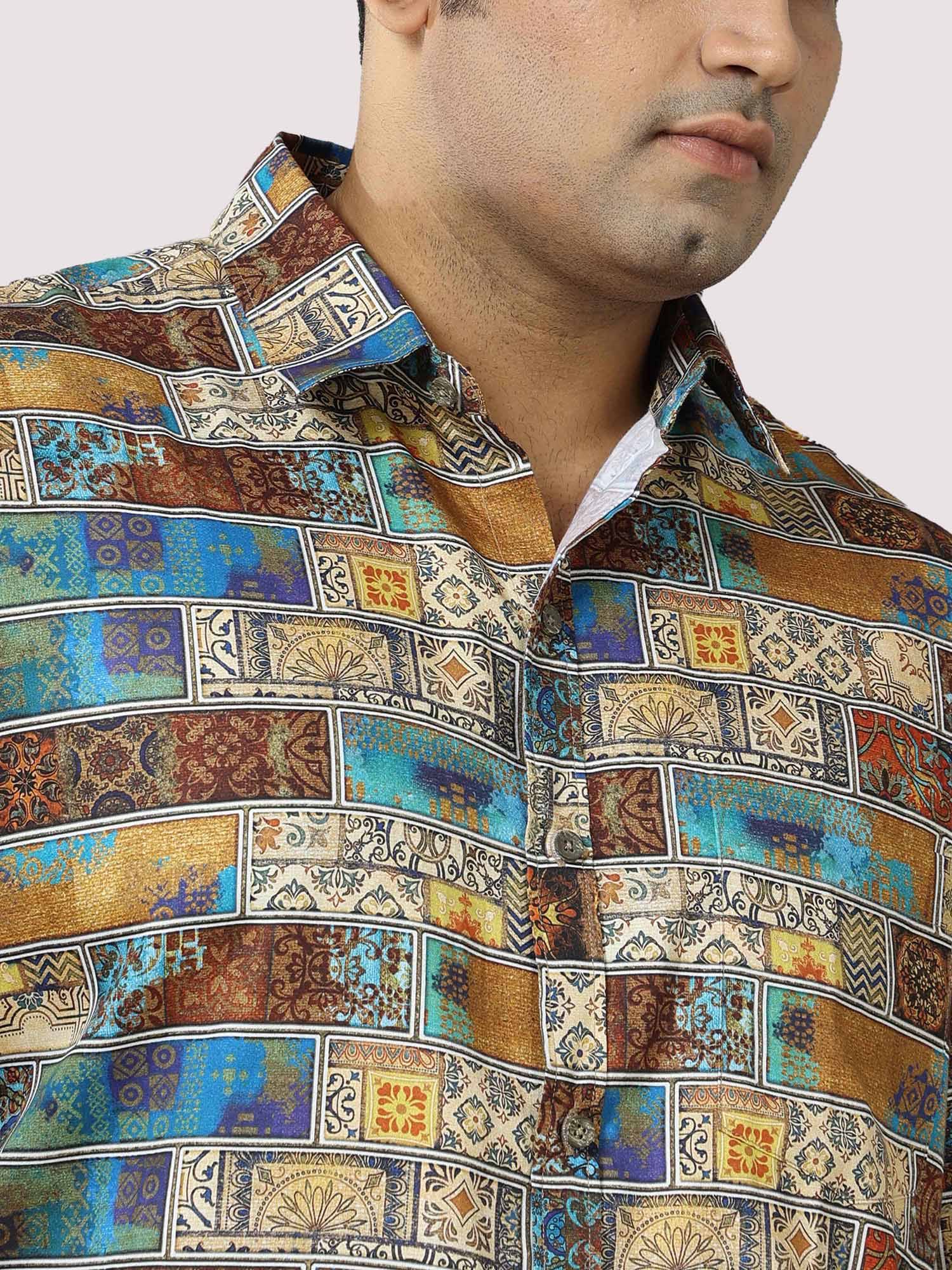 King Mens Printed Casual Half Shirt Men's Plus Size - Guniaa Fashions