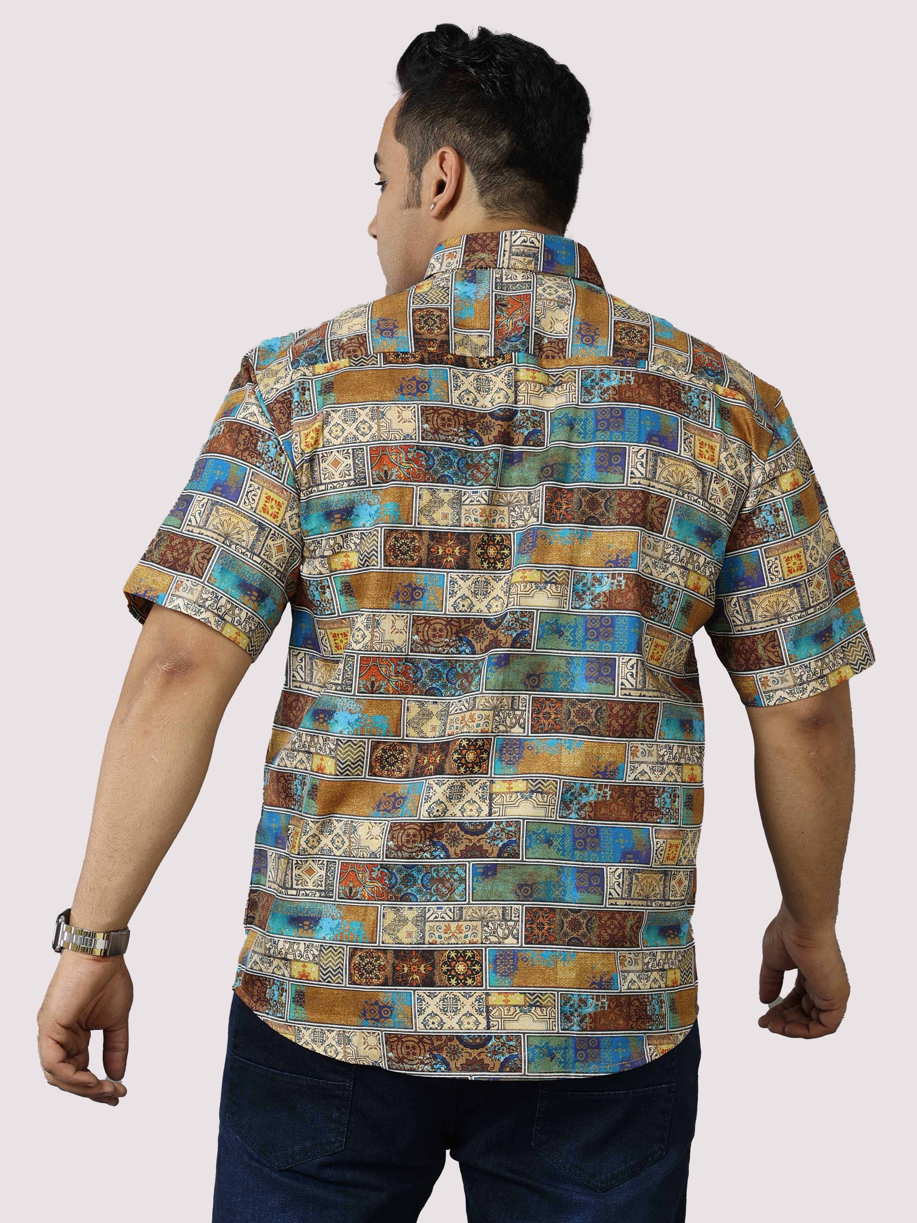 King Mens Printed Casual Half Shirt Men's Plus Size - Guniaa Fashions