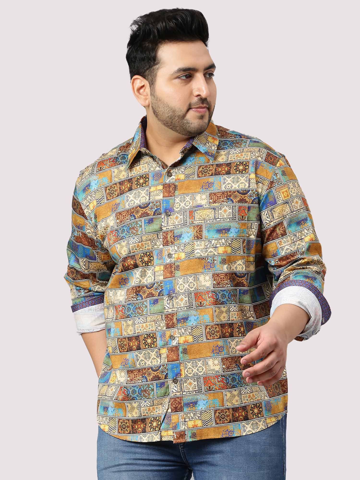 King Mens Printed Casual Shirt Men's Plus Size - Guniaa Fashions